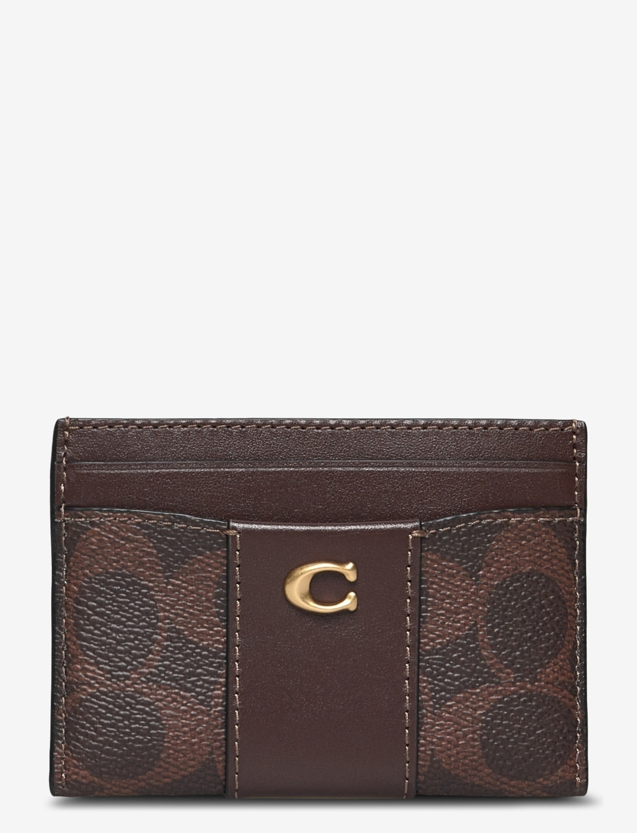 Coach - Coated Canvas Signature Essential Card Case - kaarditaskud - b4/maple - 0