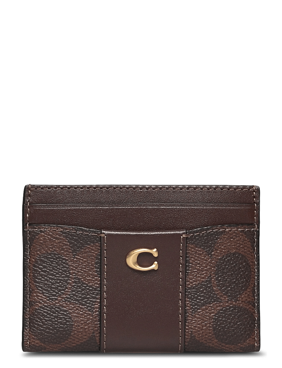 Coach - Coated Canvas Signature Essential Card Case - kartenetuis - b4/maple - 0
