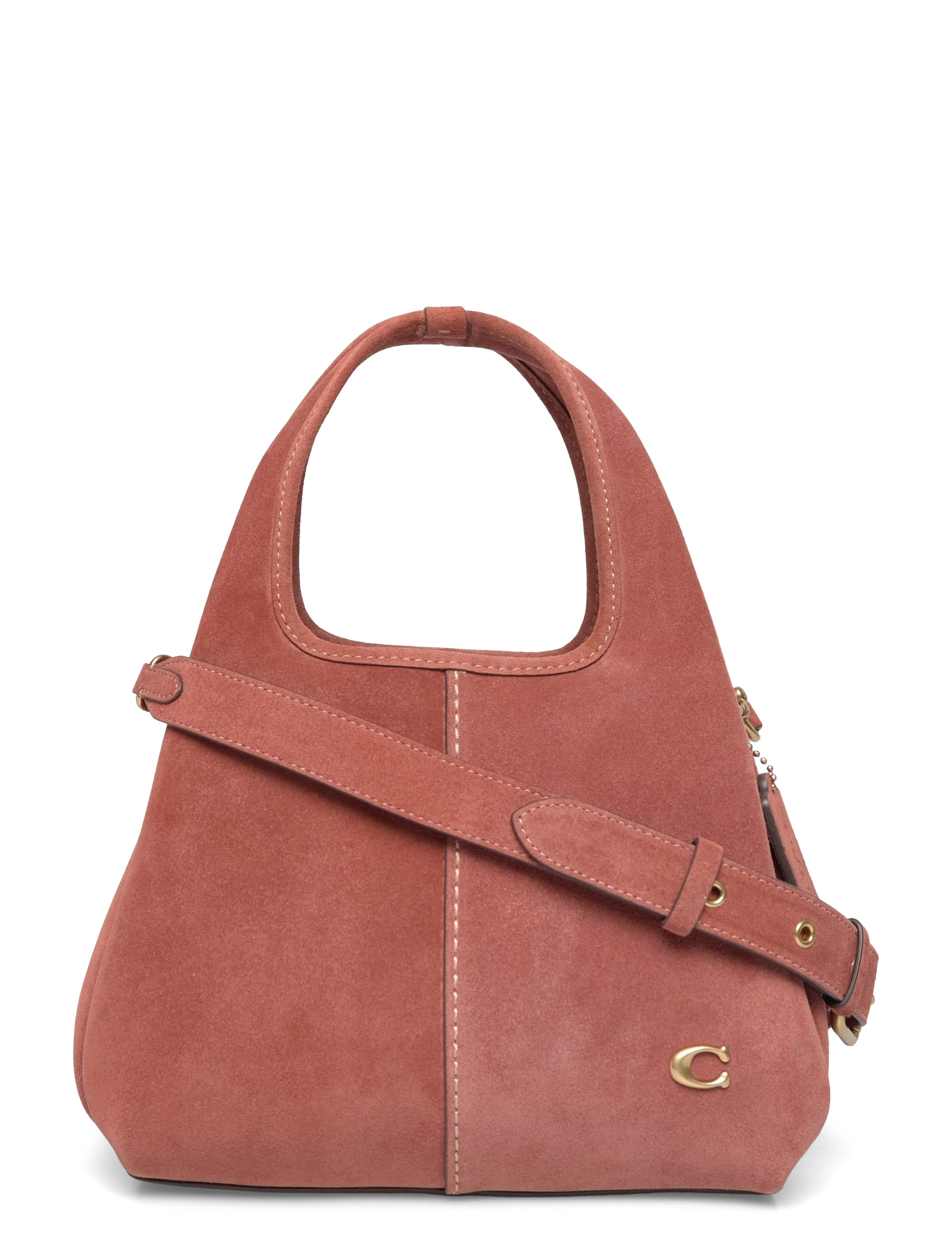 Coach SUEDE LANA SHOULDER BAG 23 - Coach - B4/CLAY / pink/rose