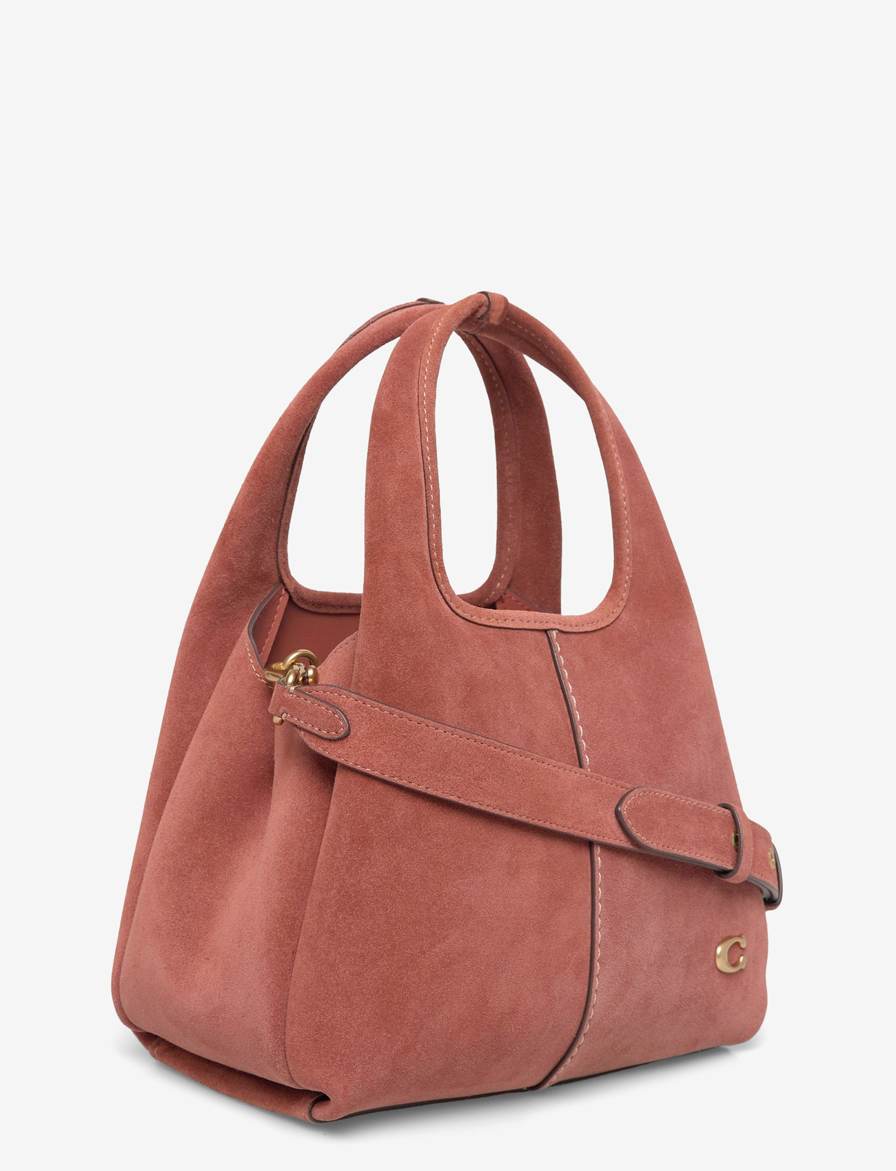 Coach - SUEDE LANA SHOULDER BAG 23 - alltags-style - b4/clay - 2