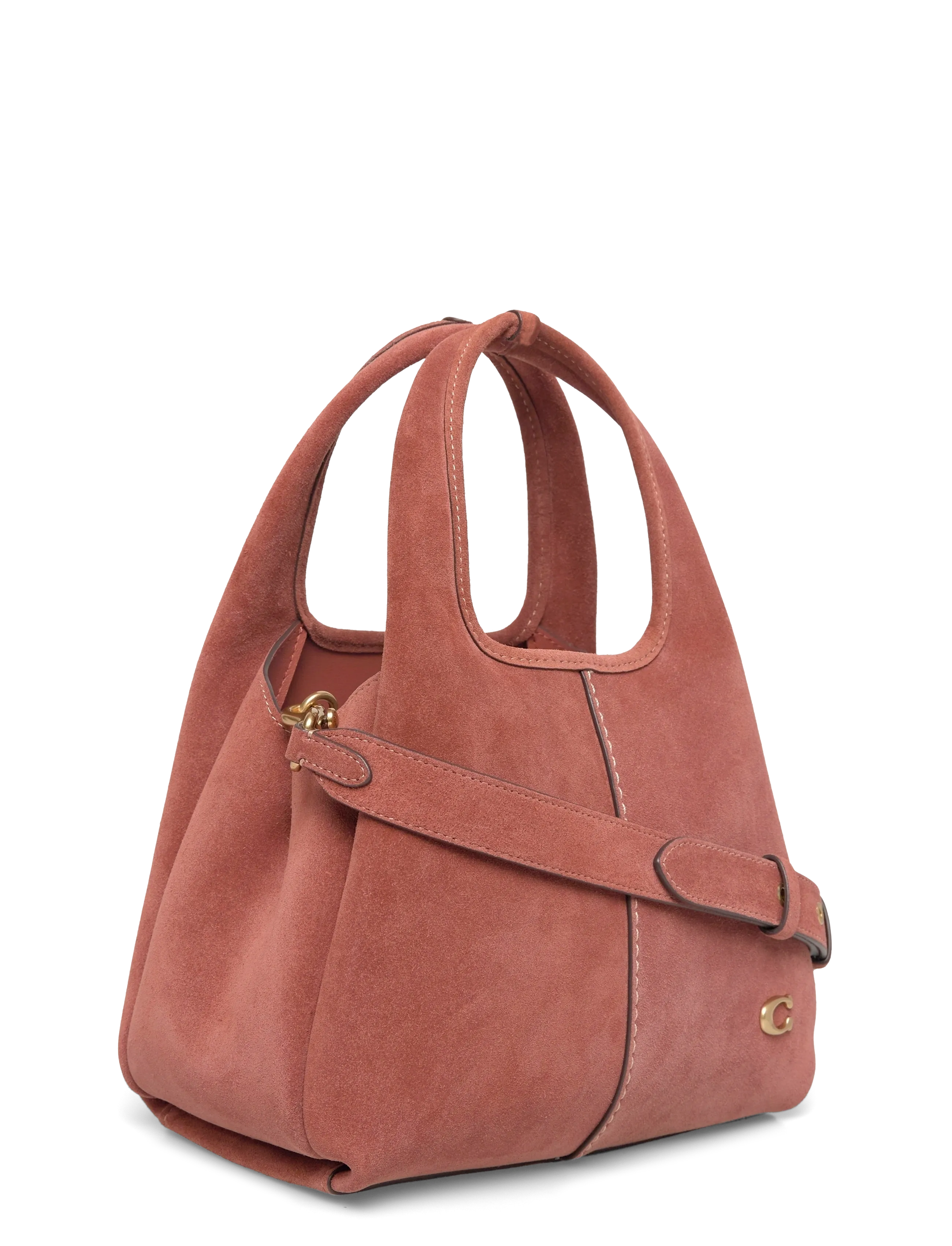 Coach - SUEDE LANA SHOULDER BAG 23 - alltags-style - b4/clay - 2