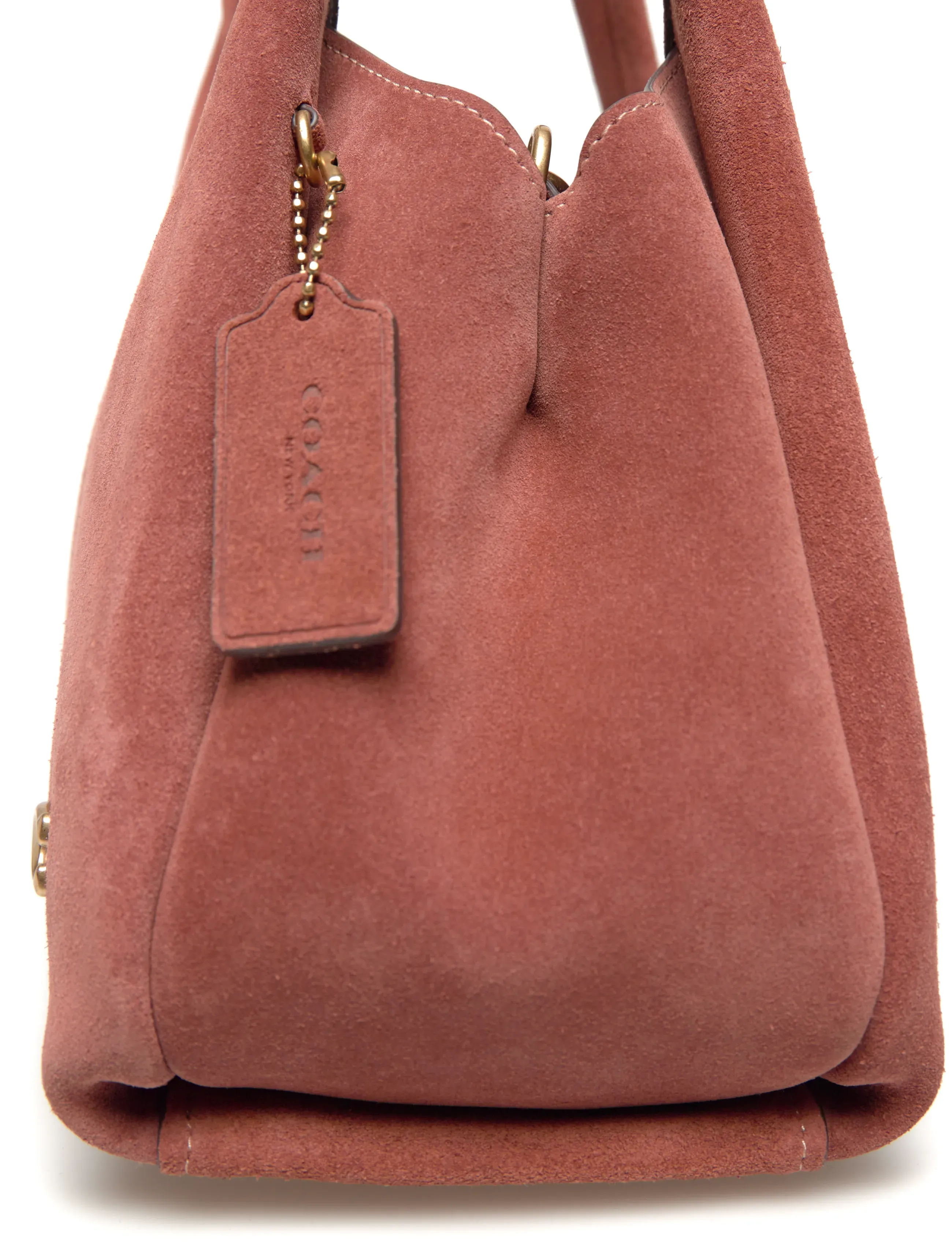 Coach - SUEDE LANA SHOULDER BAG 23 - alltags-style - b4/clay - 3