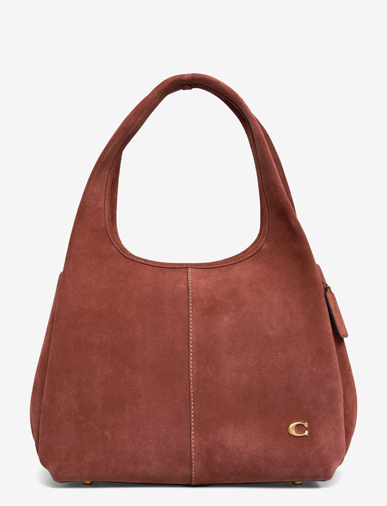 Coach - SUEDE LANA SHOULDER BAG - shoppingväskor - b4/clay - 0