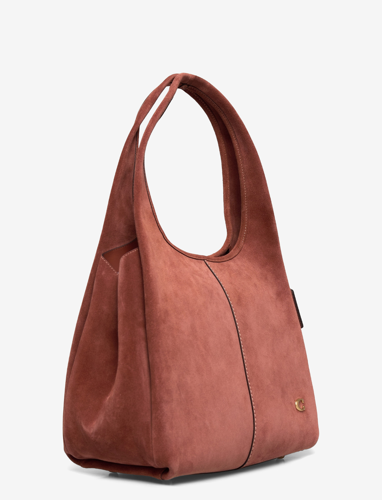 Coach - SUEDE LANA SHOULDER BAG - shoppingväskor - b4/clay - 2