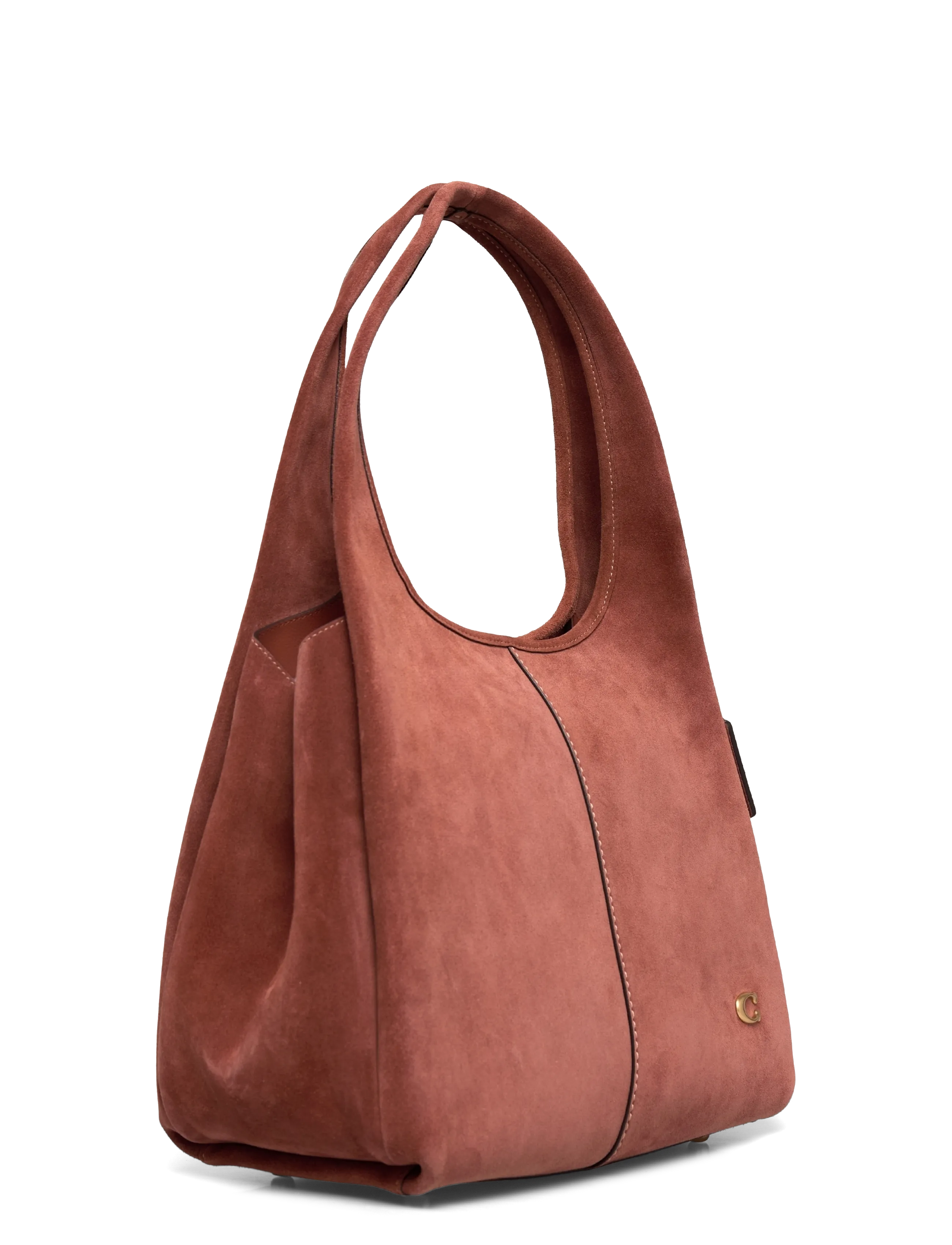 Coach - SUEDE LANA SHOULDER BAG - shopperki - b4/clay - 2