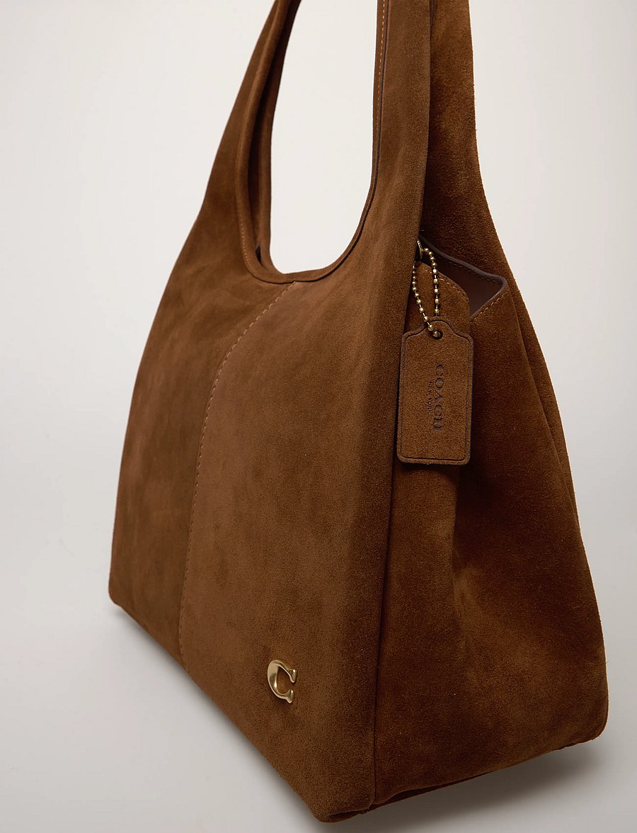 Coach - LANA SHOULDER BAG - shoppingväskor - b4/warm brown - 4
