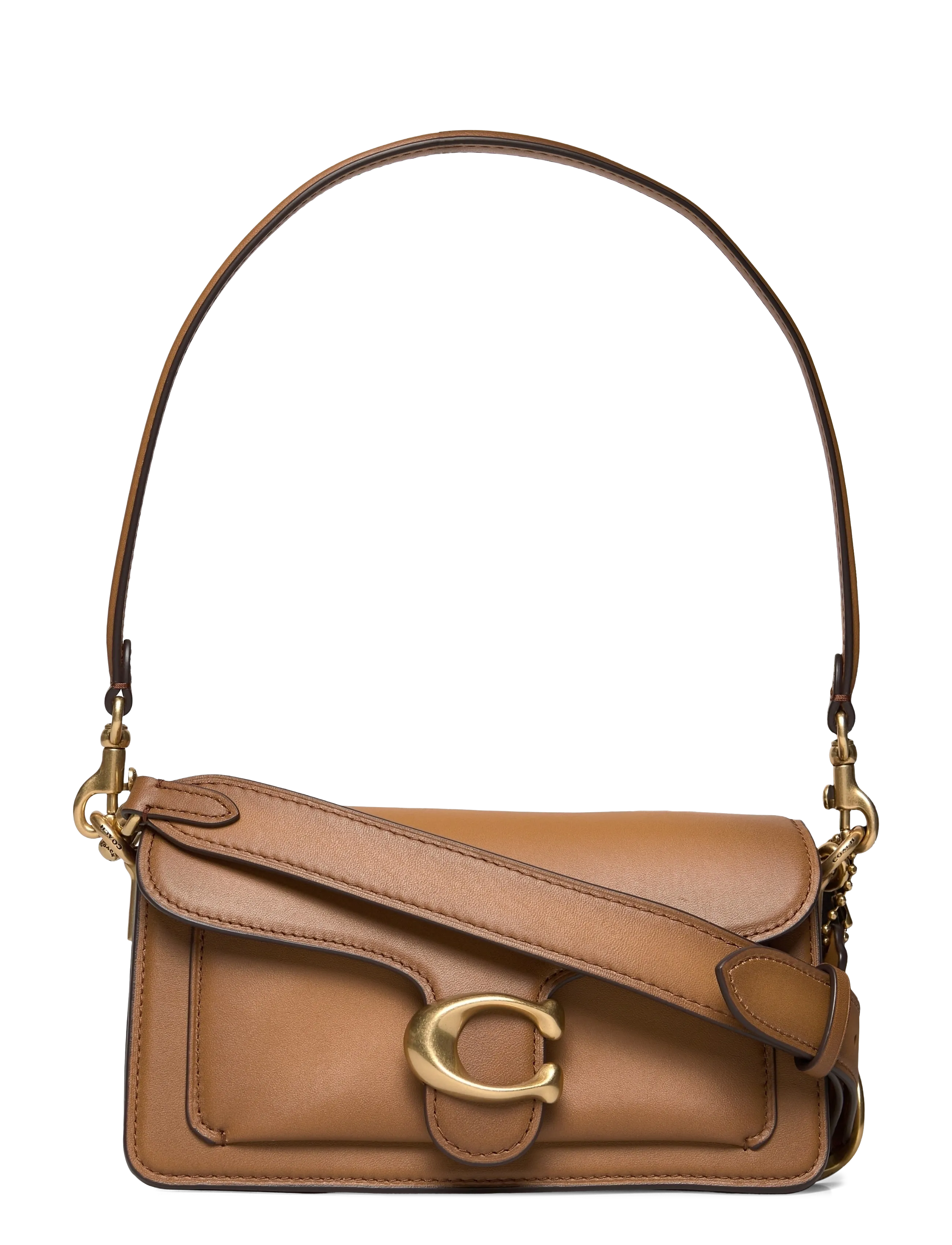 Glovetanned Leather Tabby Shoulder Bag 20 with Burnishing - B4/HONEY BROWN