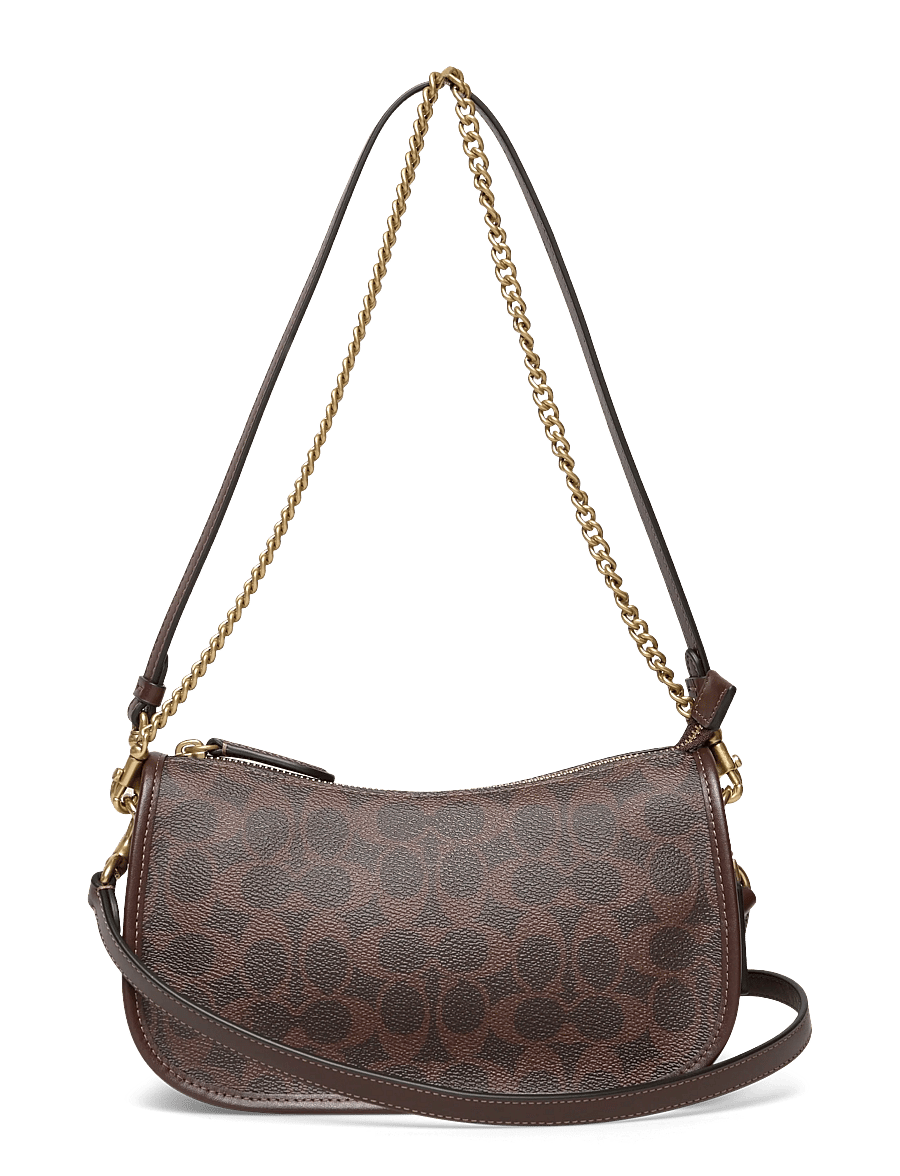 Coach - Coated Canvas Signature Waverly Bag - Õlakotid - b4/maple maple - 0