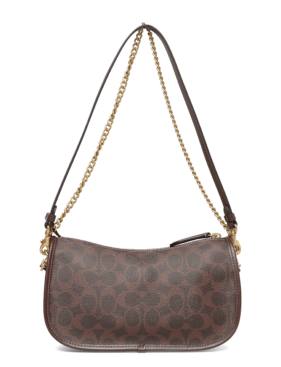 Coach - Coated Canvas Signature Waverly Bag - Õlakotid - b4/maple maple - 1