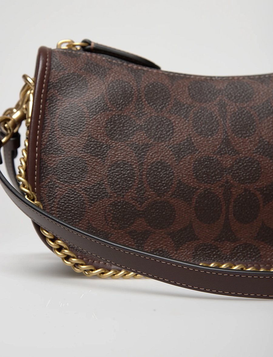 Coach - Coated Canvas Signature Waverly Bag - Õlakotid - b4/maple maple - 3