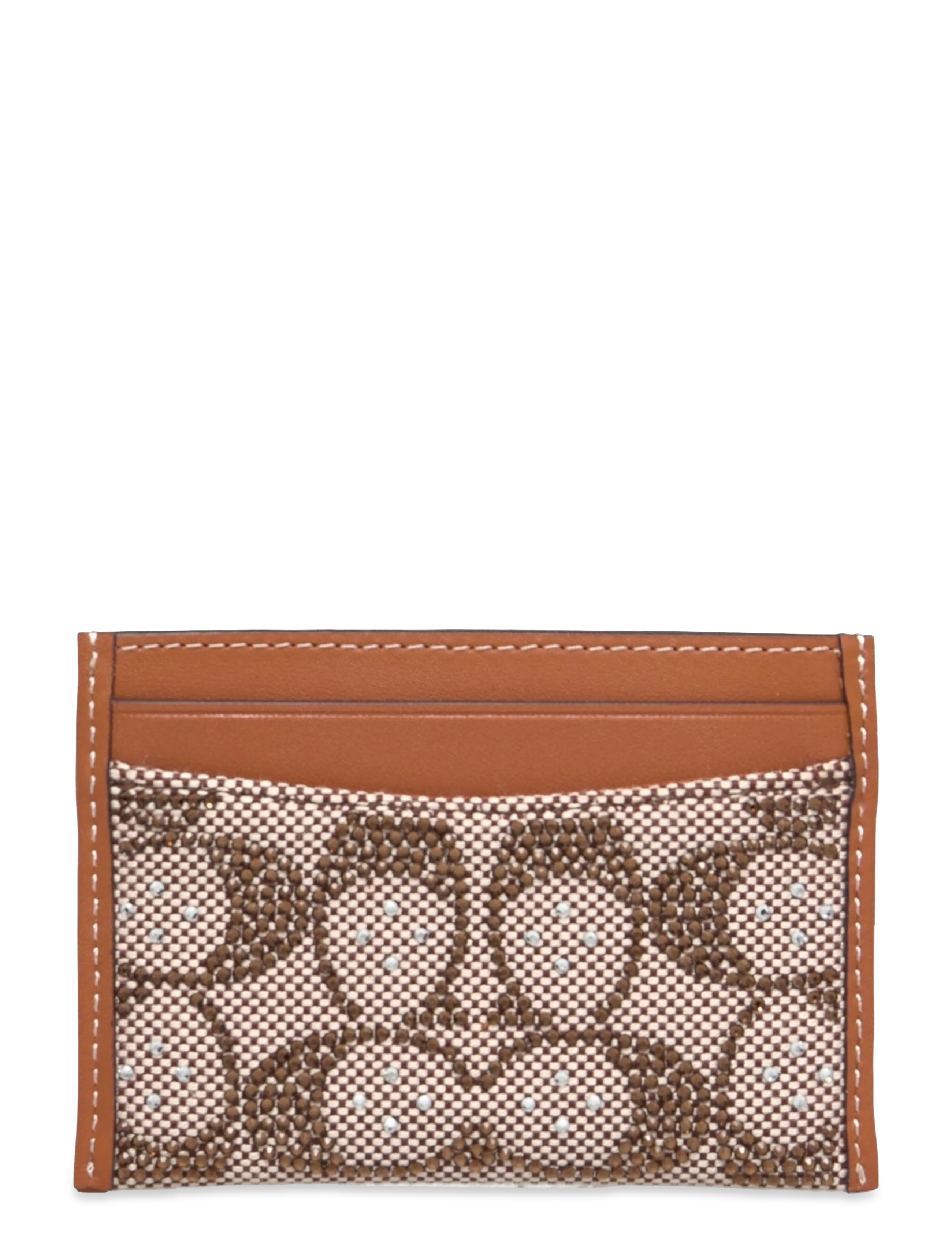 Coach - Essential Card Case In Crystal Signature Jacquard - card holders - lh/burnished amber - 1