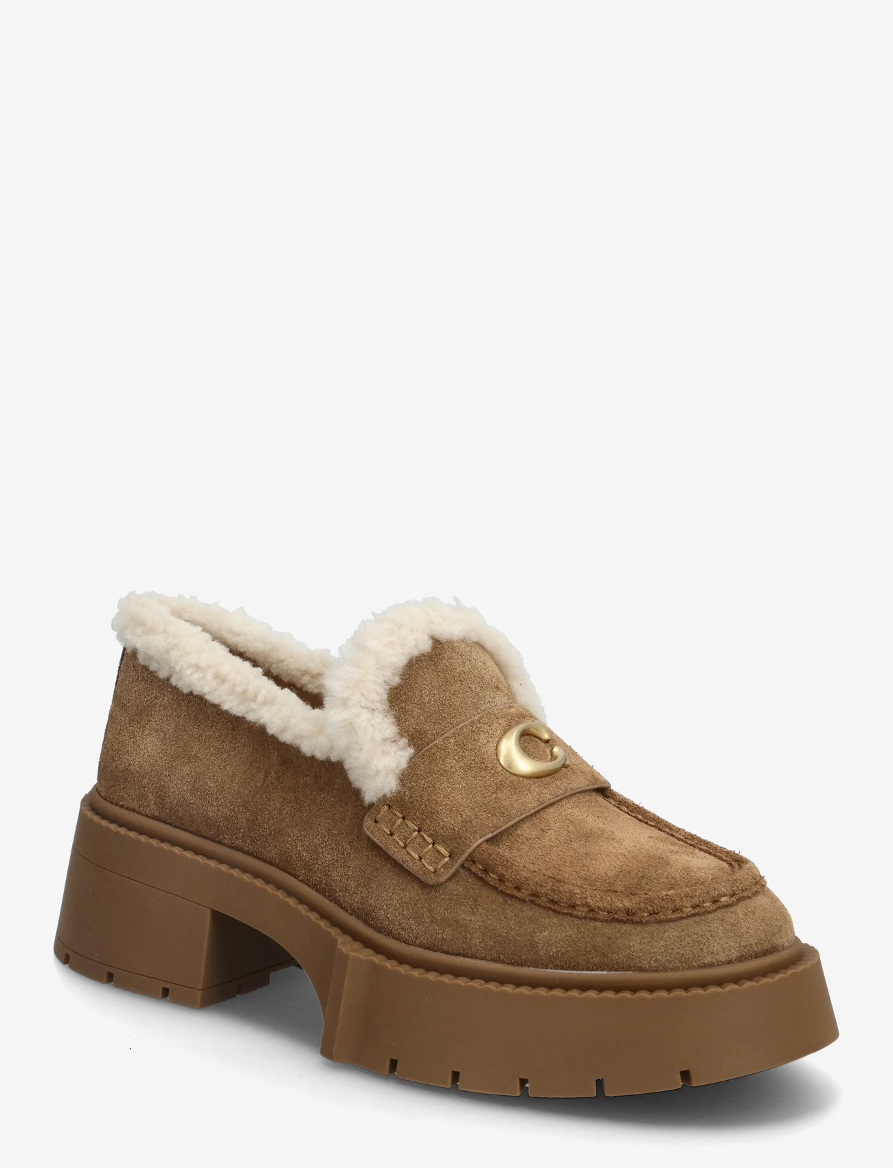 Coach - LEAH PLATFORM SHEARLING LOAFER - winter boots - coconut/natural - 0