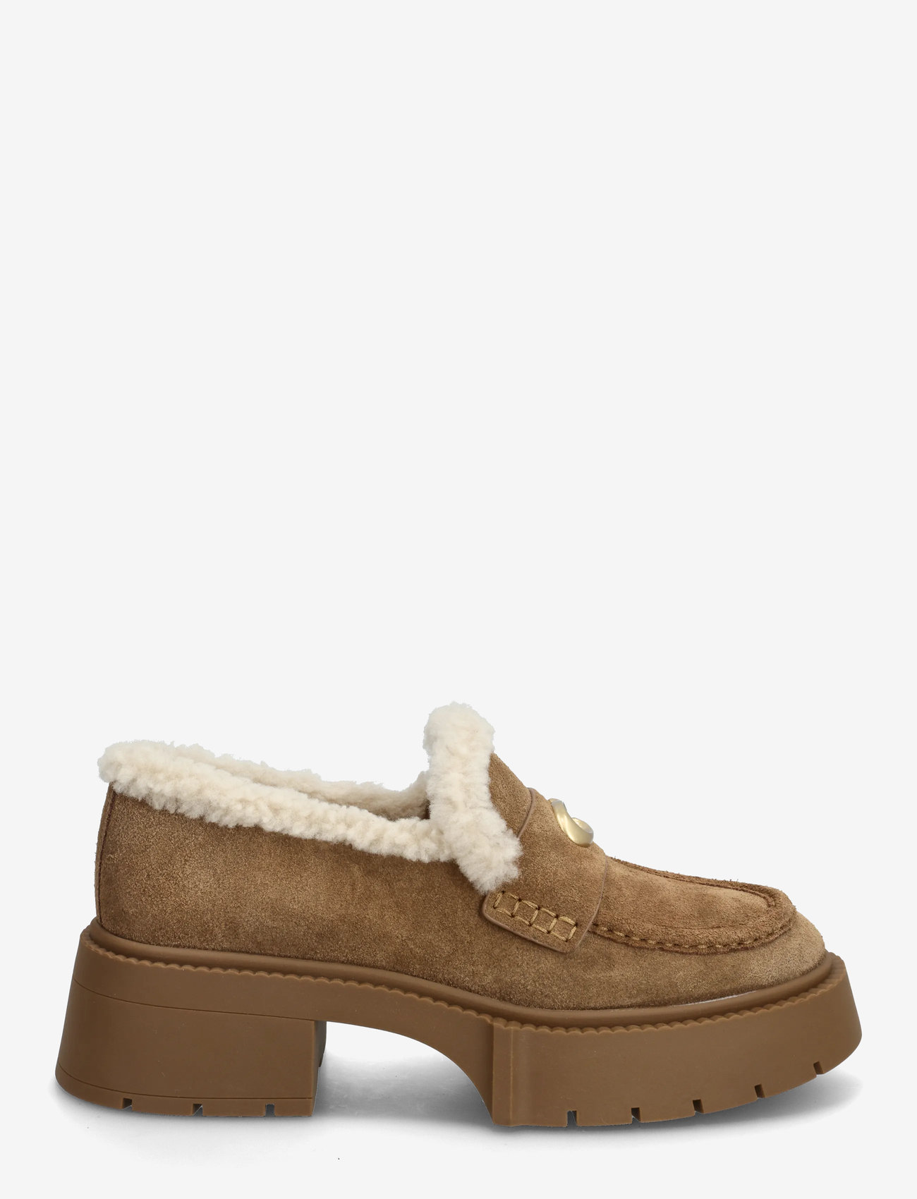 Coach - LEAH PLATFORM SHEARLING LOAFER - winter boots - coconut/natural - 1
