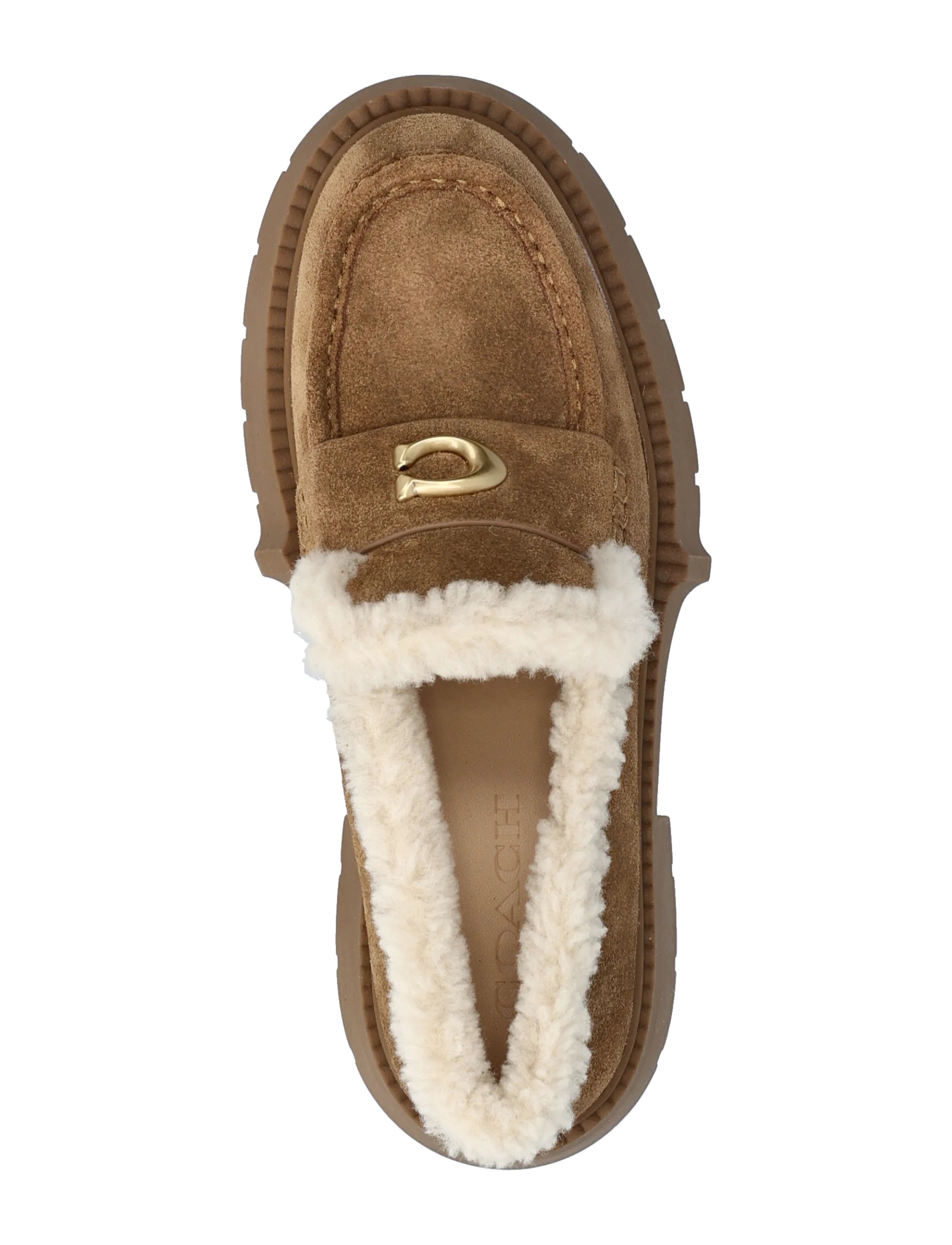 Coach - LEAH PLATFORM SHEARLING LOAFER - laarzen - coconut/natural - 3