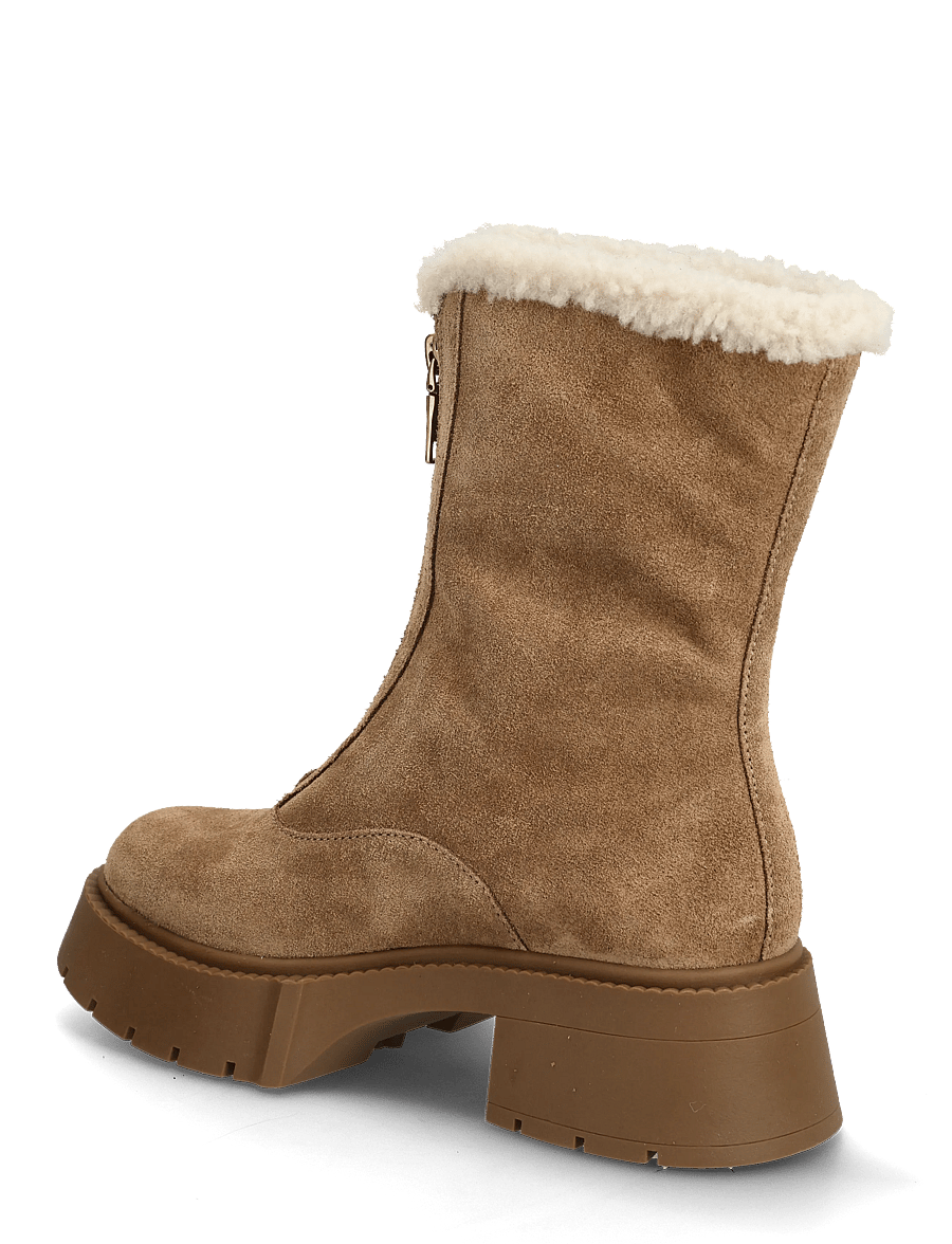 Coach - LEAH PLATFORM SHEARLING ZIP BOOTIE - støvletter - coconut/natural - 2