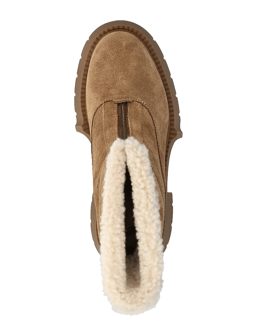 Coach - LEAH PLATFORM SHEARLING ZIP BOOTIE - støvletter - coconut/natural - 3