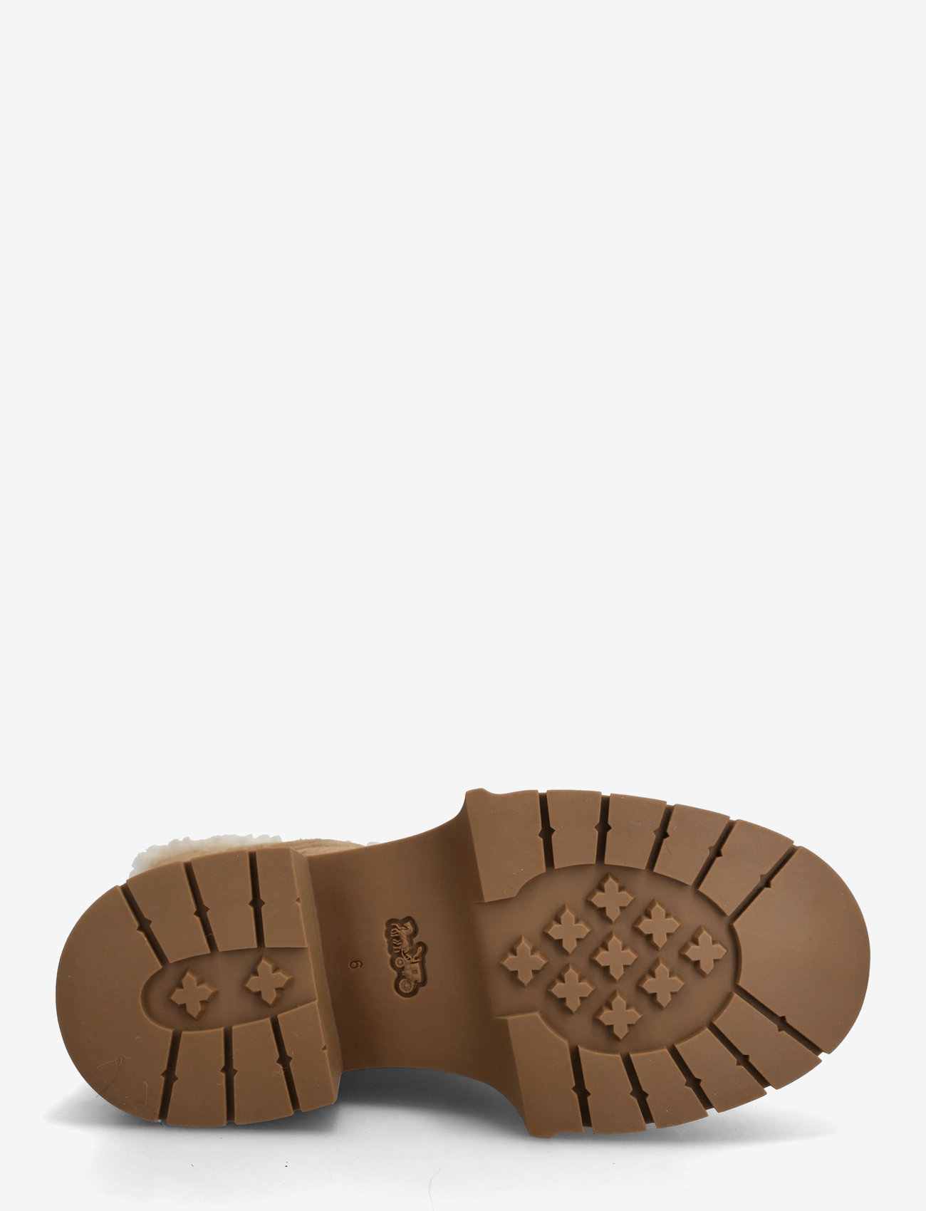 Coach - LEAH PLATFORM SHEARLING ZIP BOOTIE - stövletter - coconut/natural - 4