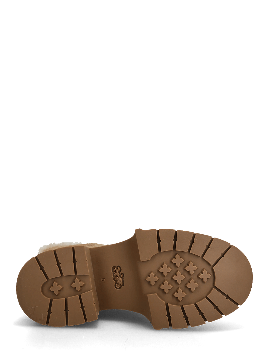 Coach - LEAH PLATFORM SHEARLING ZIP BOOTIE - støvletter - coconut/natural - 4