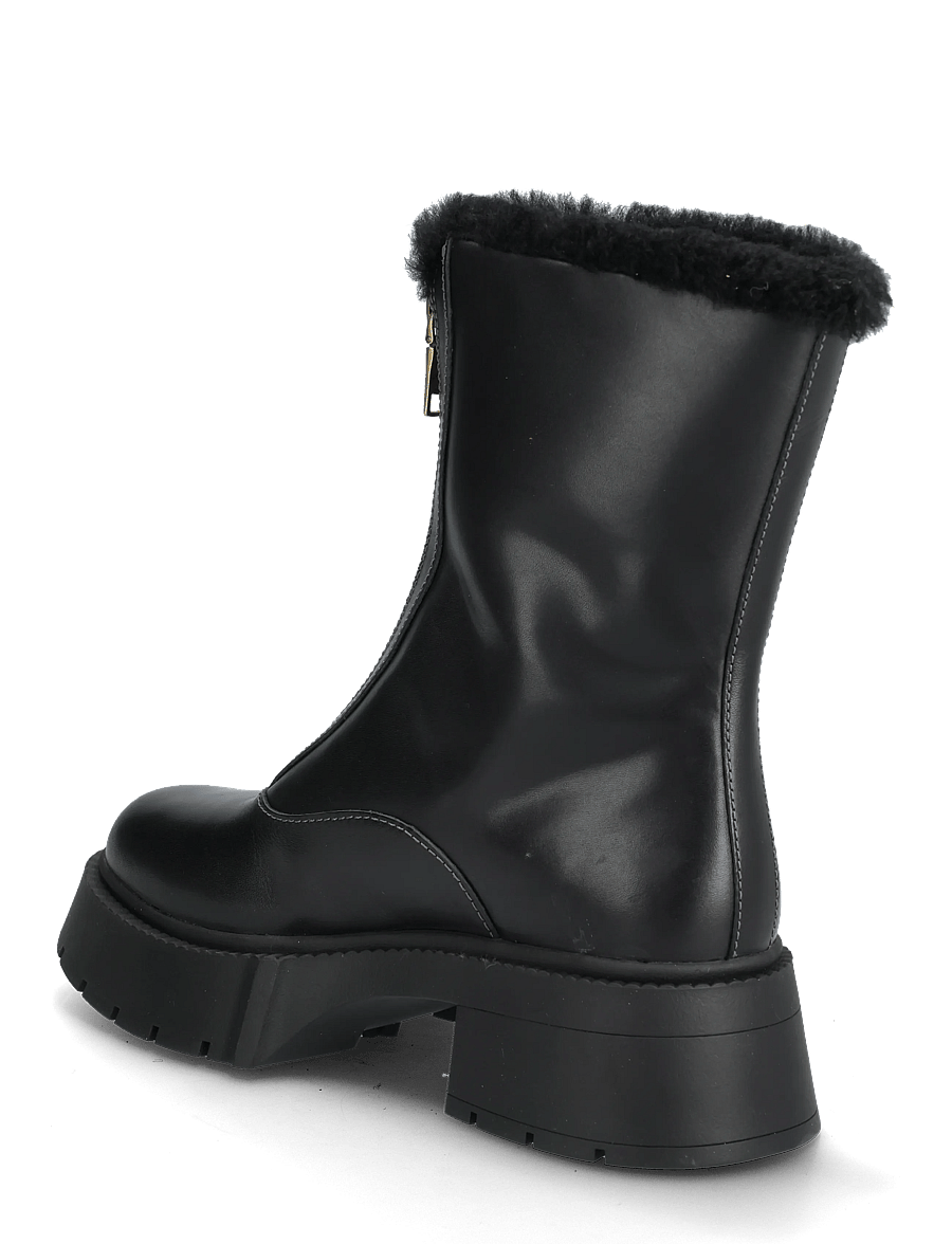 Coach - LEAH PLATFORM SHEARLING ZIP BOOTIE - støvletter - black - 2