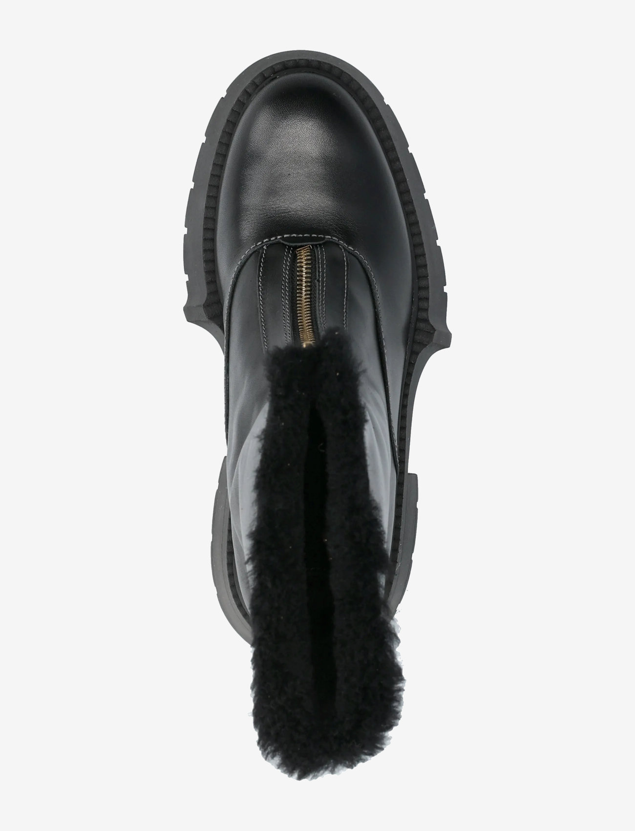 Coach - LEAH PLATFORM SHEARLING ZIP BOOTIE - stiefeletten mit absatz - black - 3