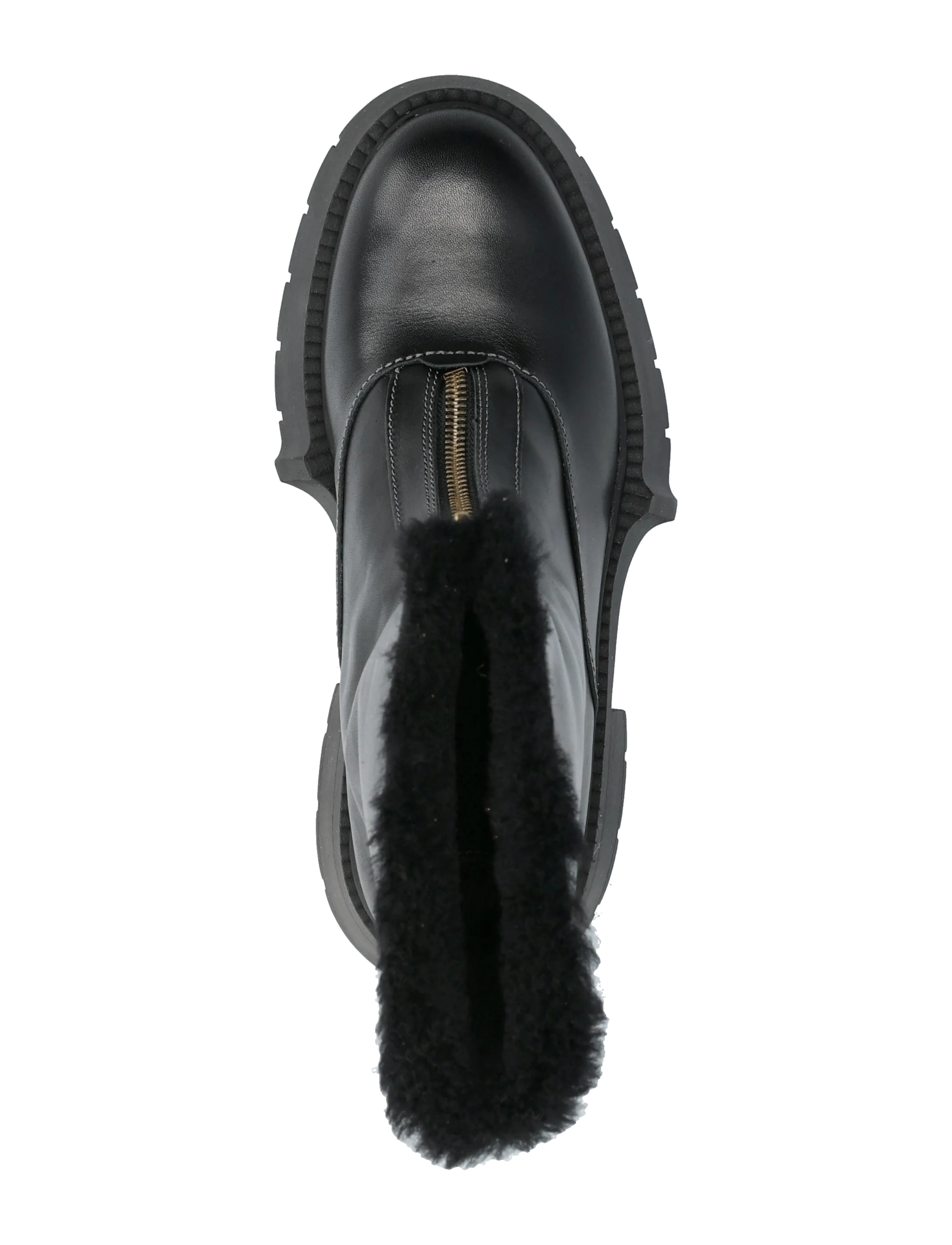 Coach - LEAH PLATFORM SHEARLING ZIP BOOTIE - stiefeletten mit absatz - black - 3