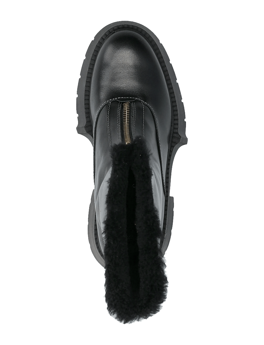 Coach - LEAH PLATFORM SHEARLING ZIP BOOTIE - støvletter - black - 3