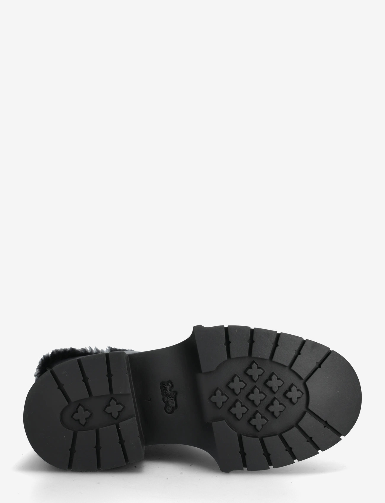 Coach - LEAH PLATFORM SHEARLING ZIP BOOTIE - stiefeletten mit absatz - black - 4