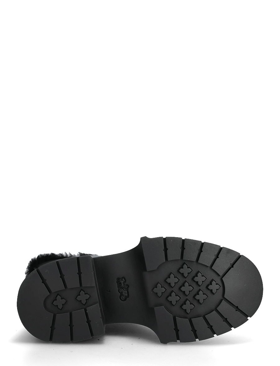 Coach - LEAH PLATFORM SHEARLING ZIP BOOTIE - støvletter - black - 4