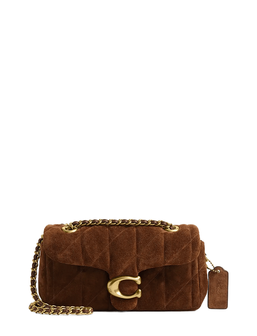 Coach - Quilted Suede Tabby Shoulder Bag 20 with Chain - moetrendid - brown - 1