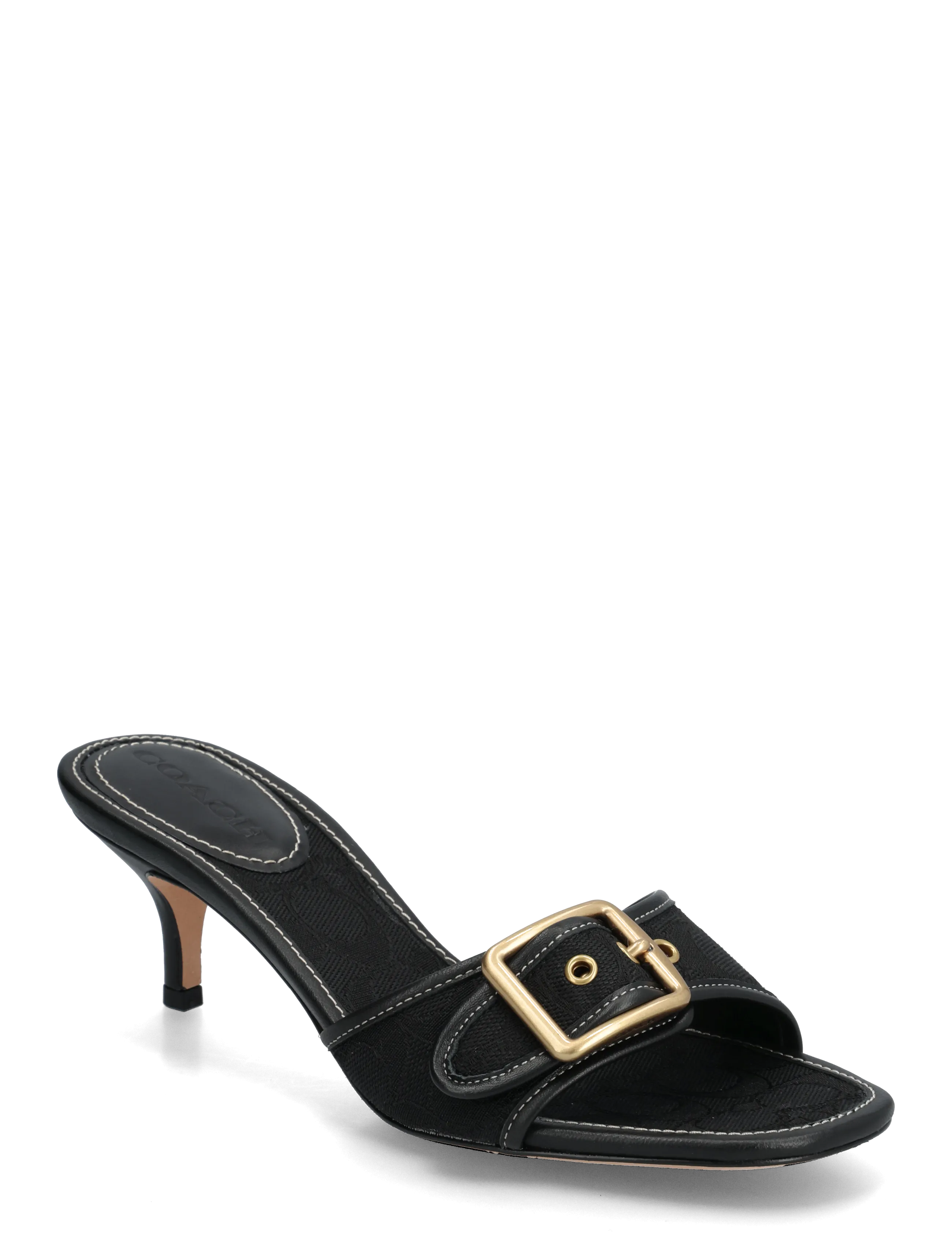 COACH 24.5cmヒール7cmミュール Coach Margot Signature Jacquard Sandal (OACCCM10) - Heeled mules