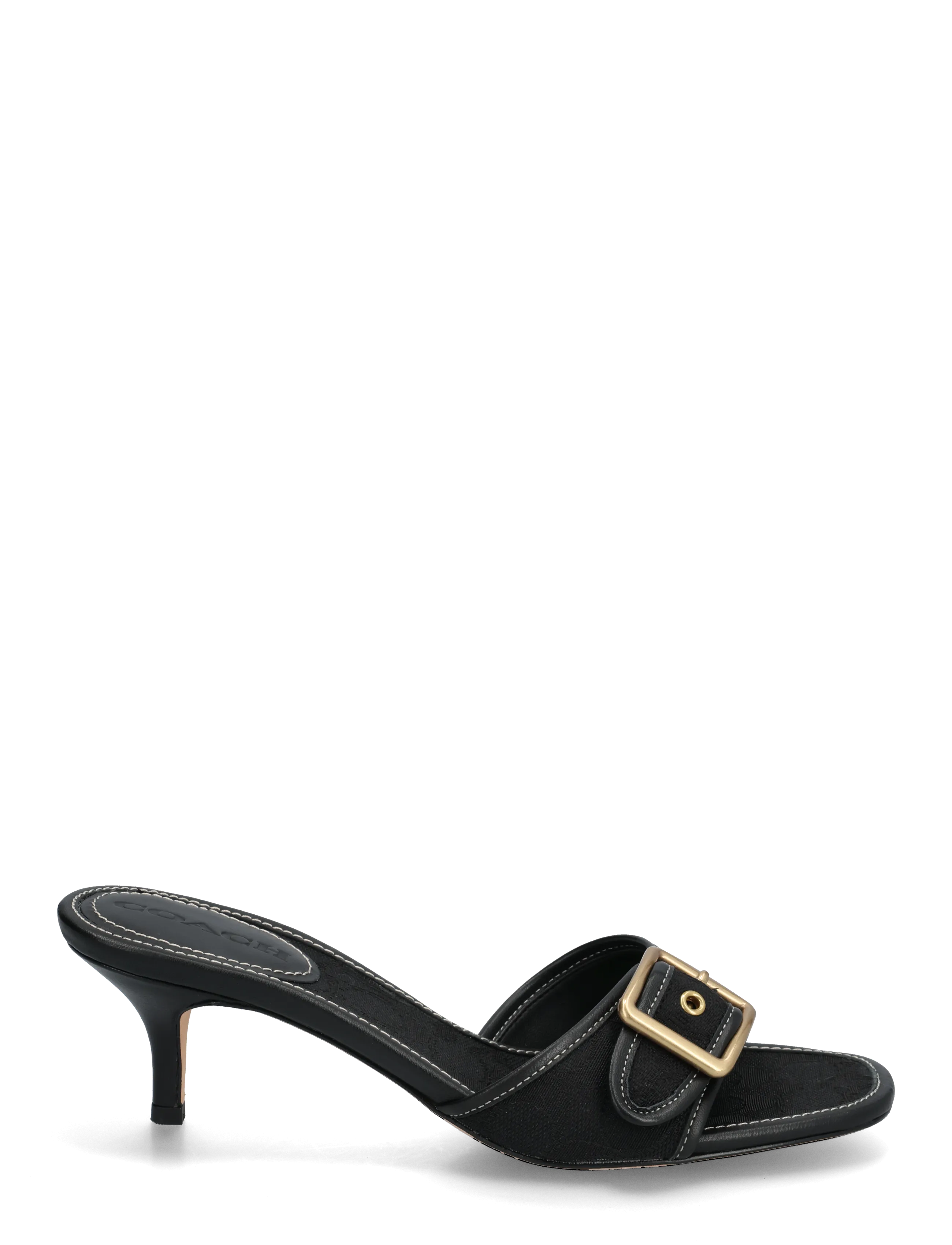 Coach - margot signature jacquard sandal - black - 1