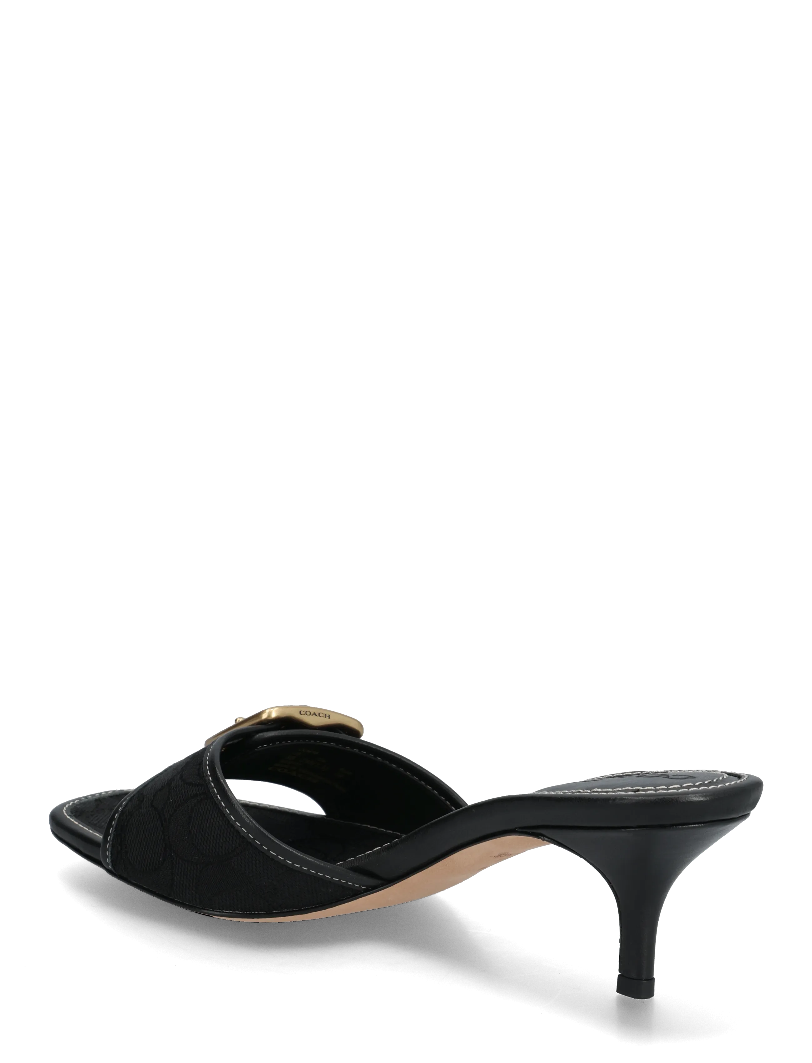 Coach - margot signature jacquard sandal - black - 2