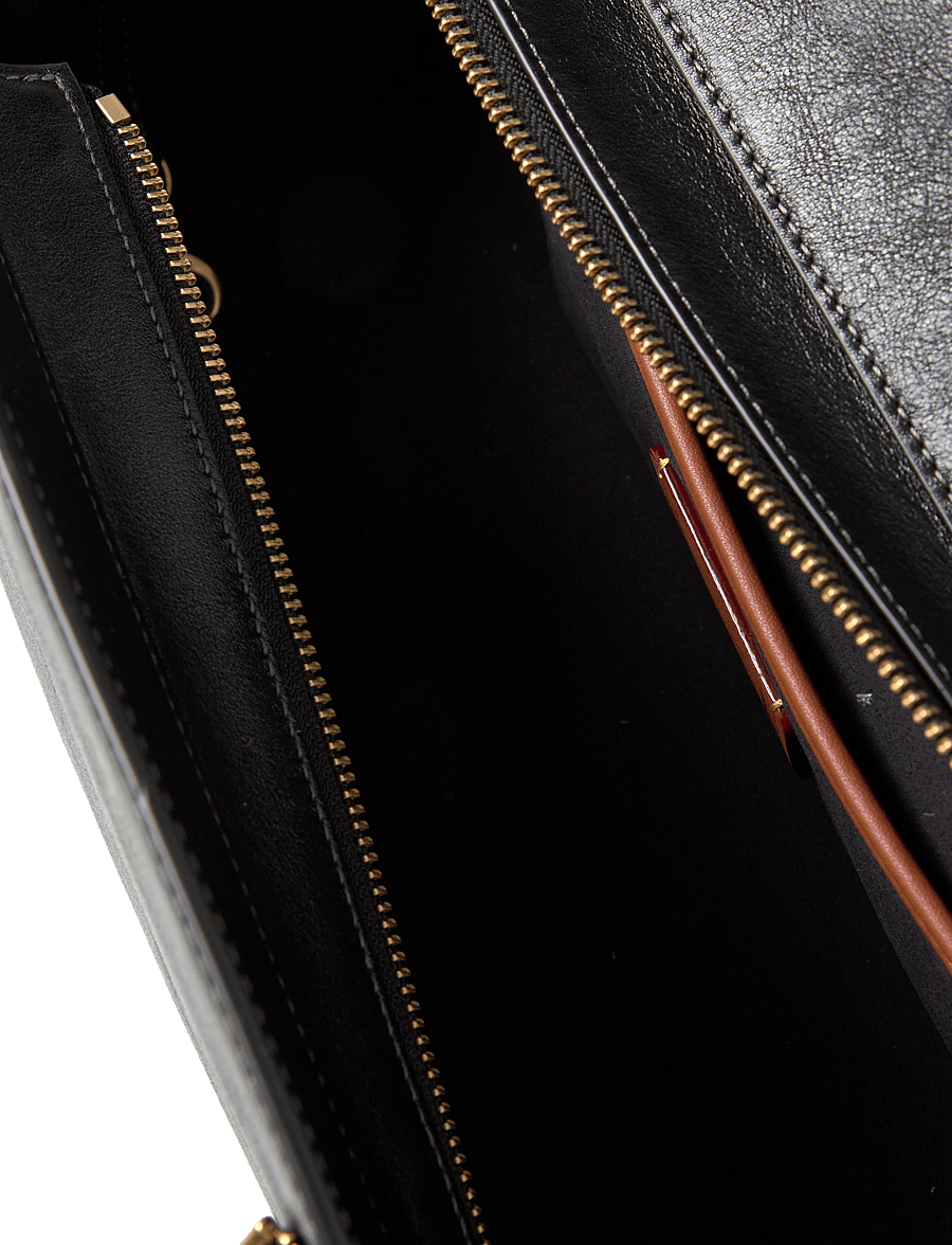 Coach - GLAZED LEATHER EMPIRE CARRYALL 34 - henkeltaschen - b4/black - 4