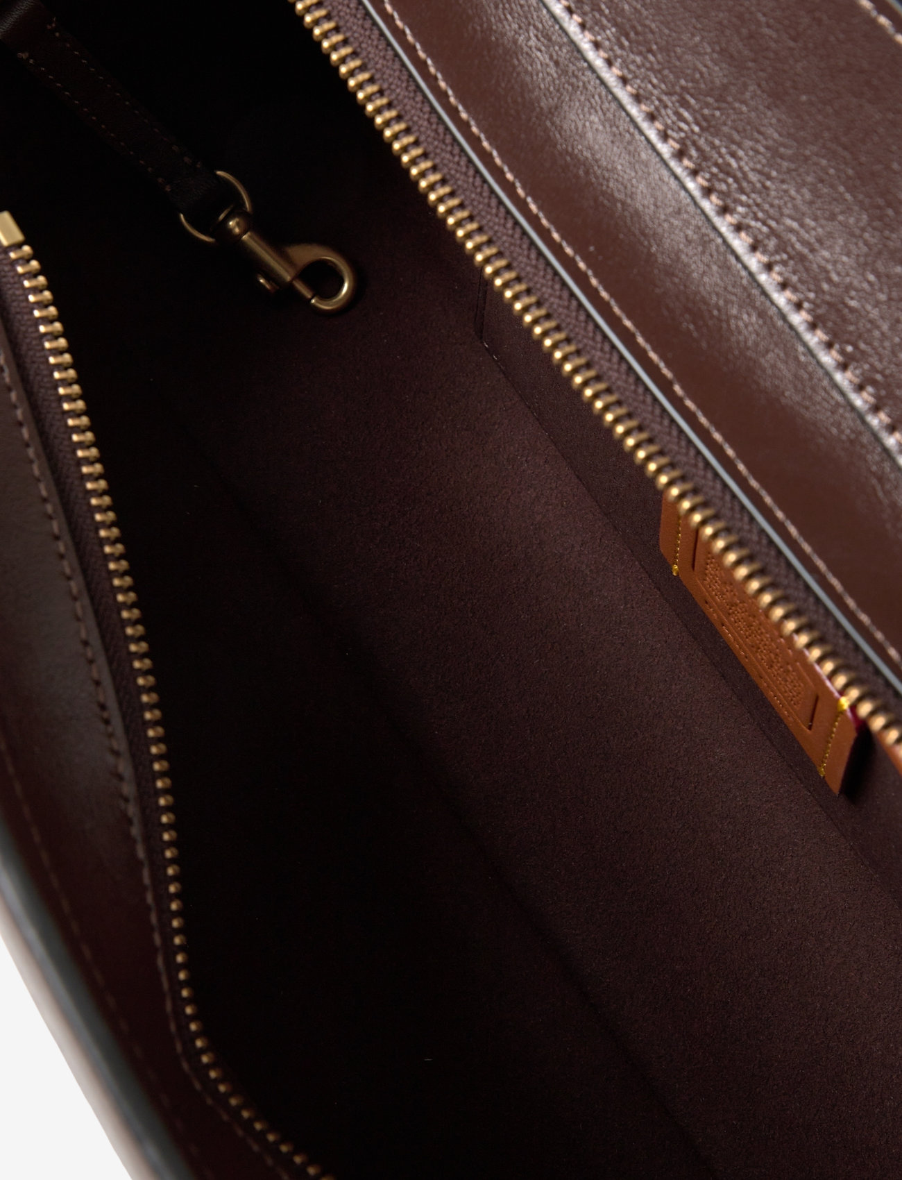 Coach - Glazed Leather Empire Carryall 34 - top handle tasker - b4/maple - 5