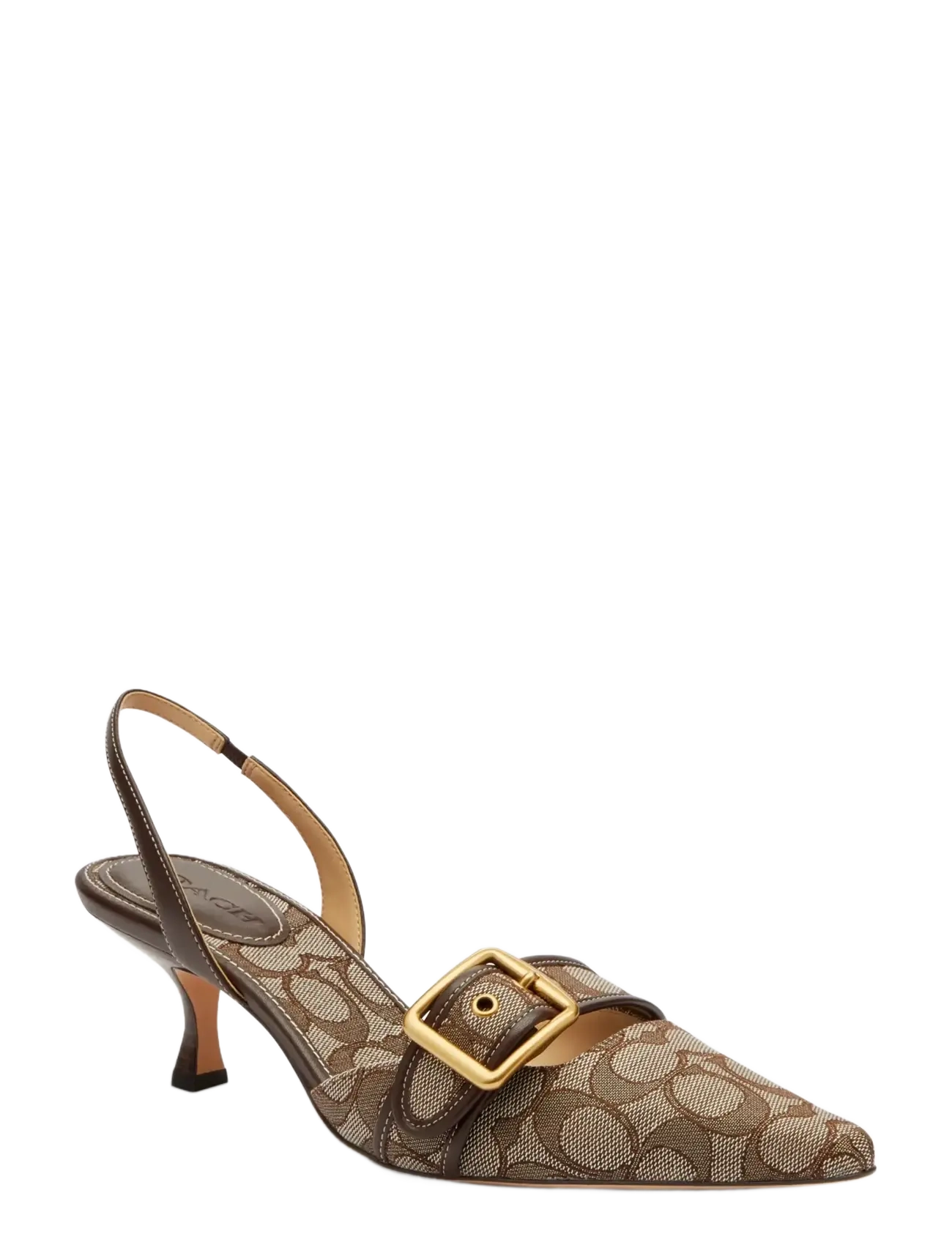 Coach Margot Signature Jacquard Slingback Oak/Maple - Slingbacks mit Absatz - OAK/MAPLE / brown