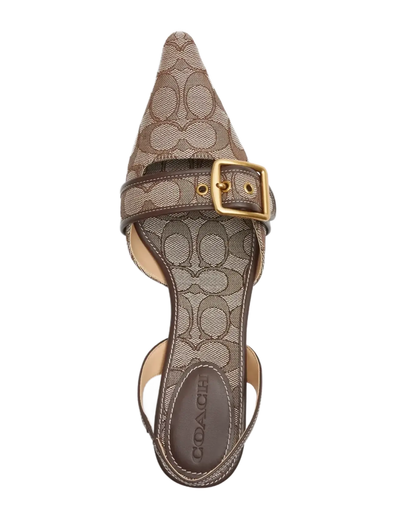 Coach - Margot Signature Jacquard Slingback Oak/Maple - escarpins slingbacks - oak/maple - 3