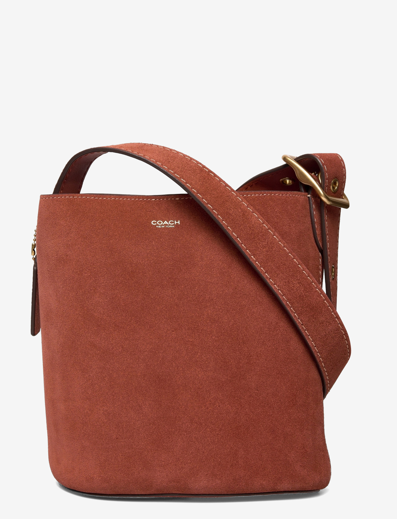 Coach - SUEDE BLEECKER BUCKET BAG 21 - käekotid - b4/clay - 0