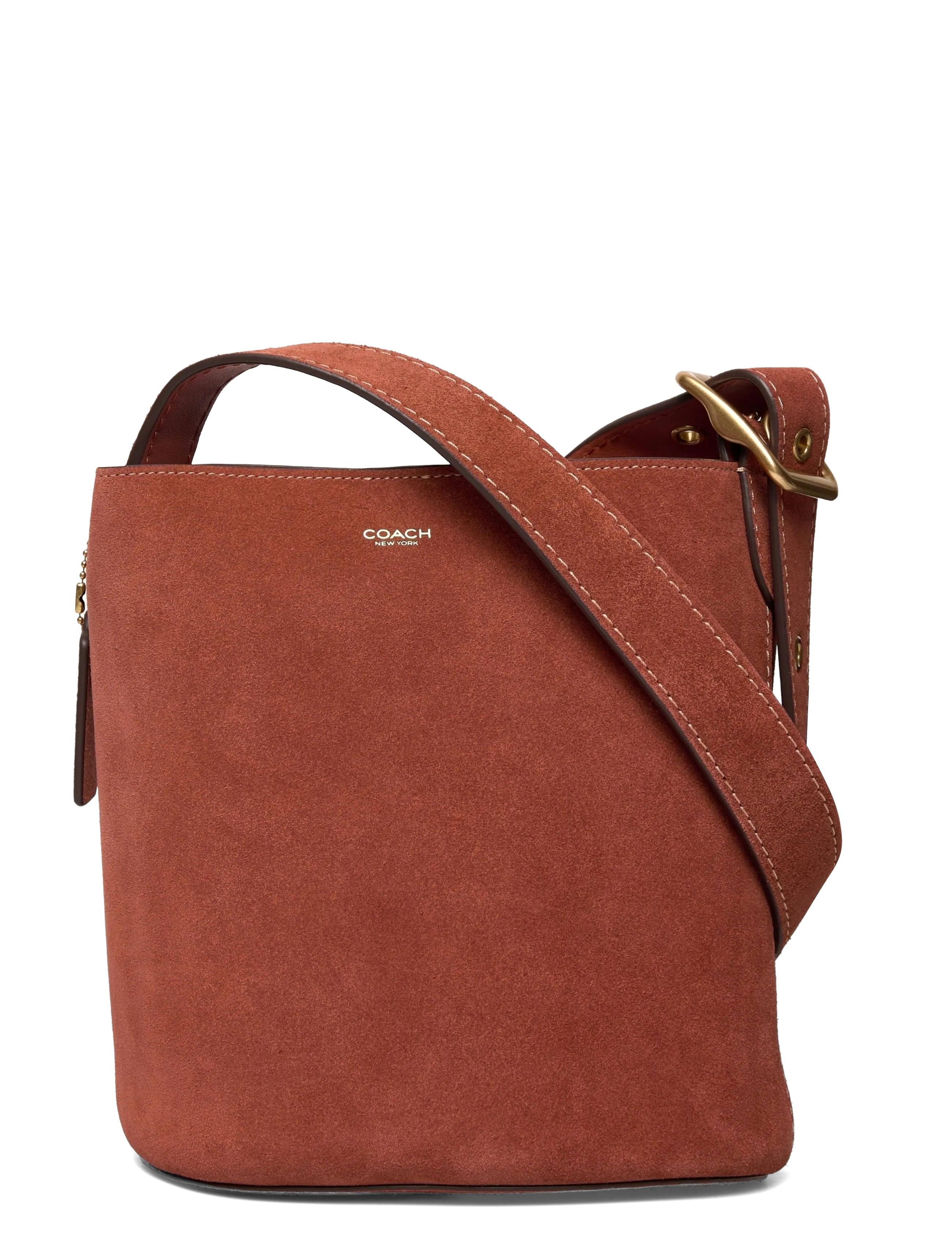 Coach SUEDE BLEECKER BUCKET BAG 21 - Crossbody bags - B4/CLAY / brown