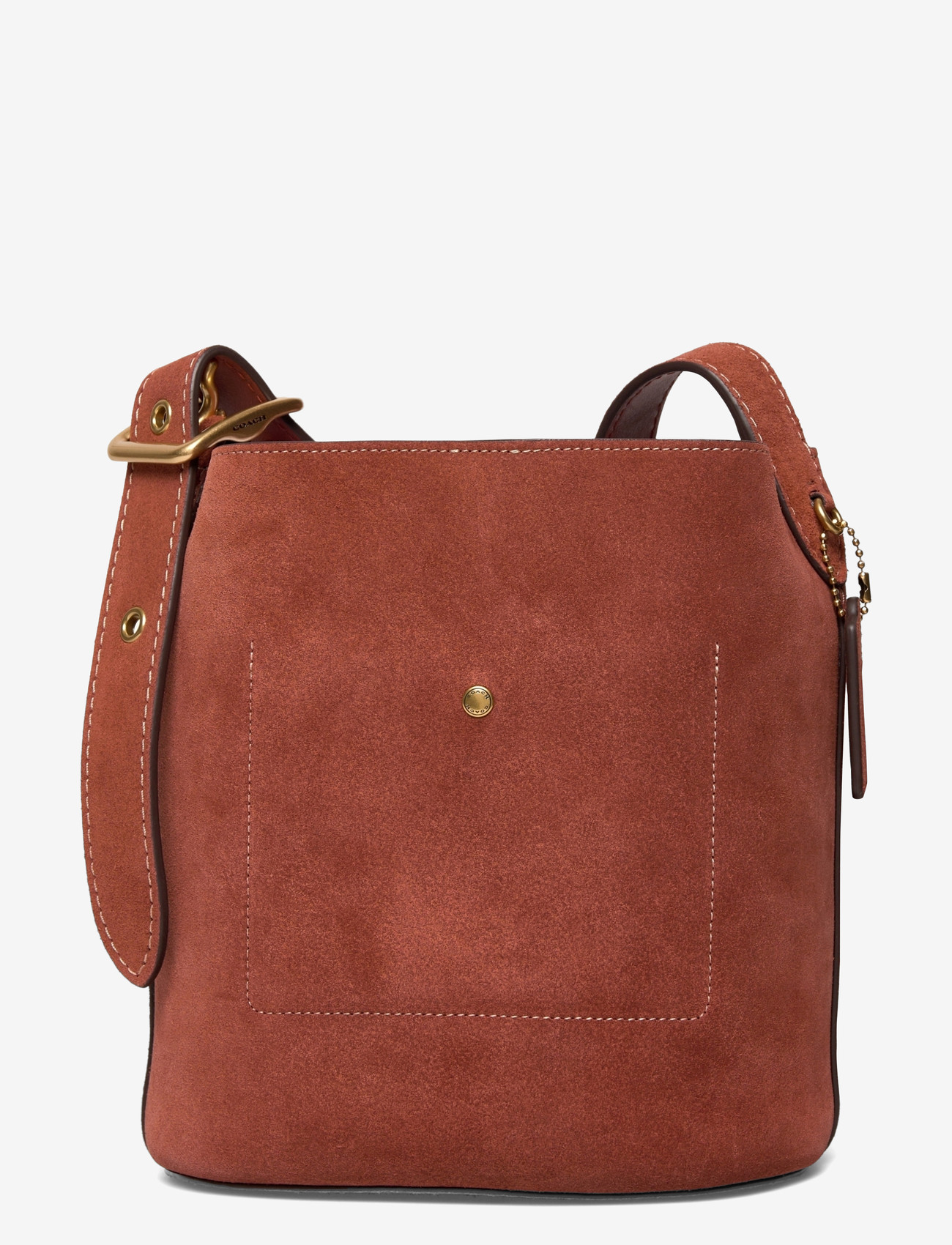 Coach - SUEDE BLEECKER BUCKET BAG 21 - käekotid - b4/clay - 1
