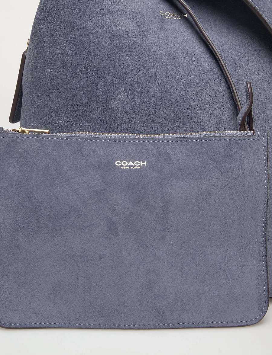 Coach - BLEECKER BUCKET BAG 21 - handväskor - b4/light denim - 3