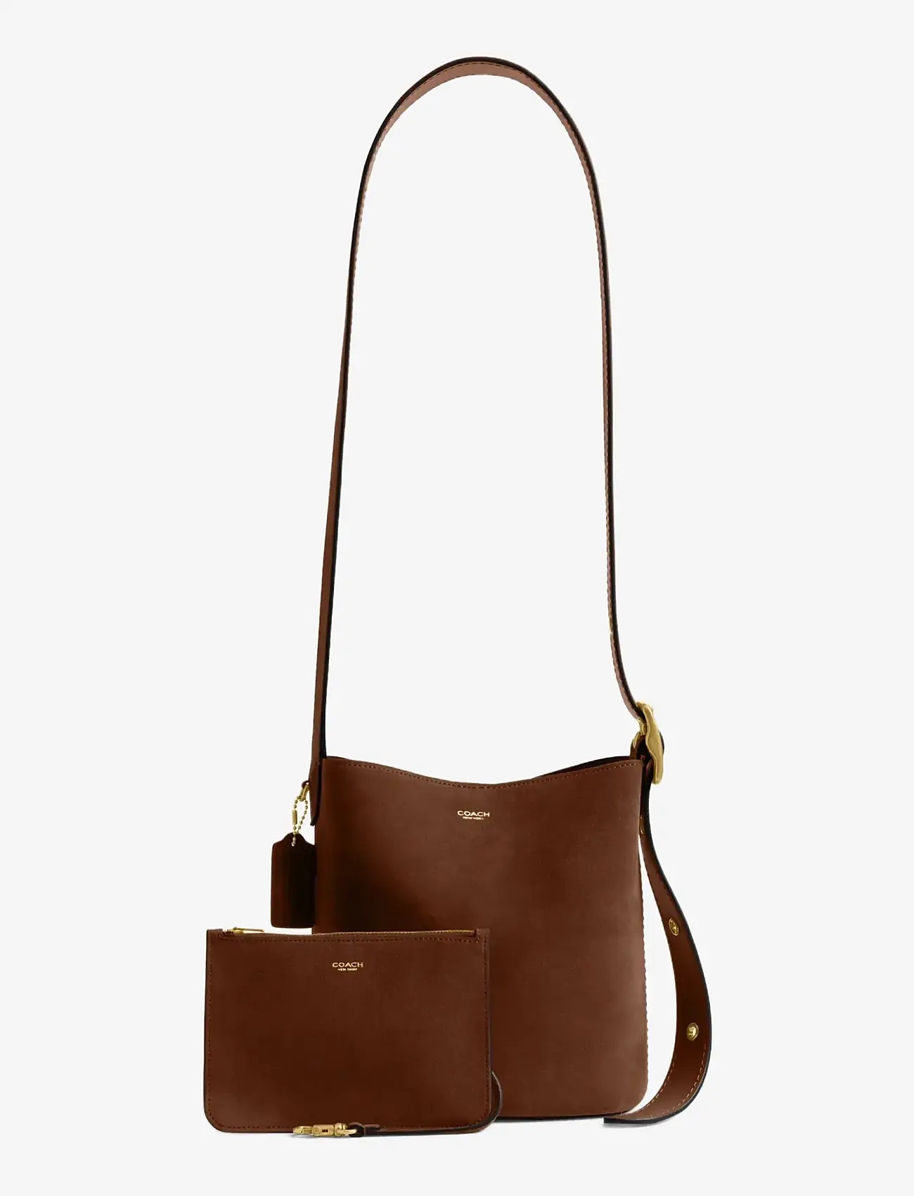 Coach - SUEDE BLEECKER BUCKET BAG 21 - henkeltaschen - b4/warm brown - 4