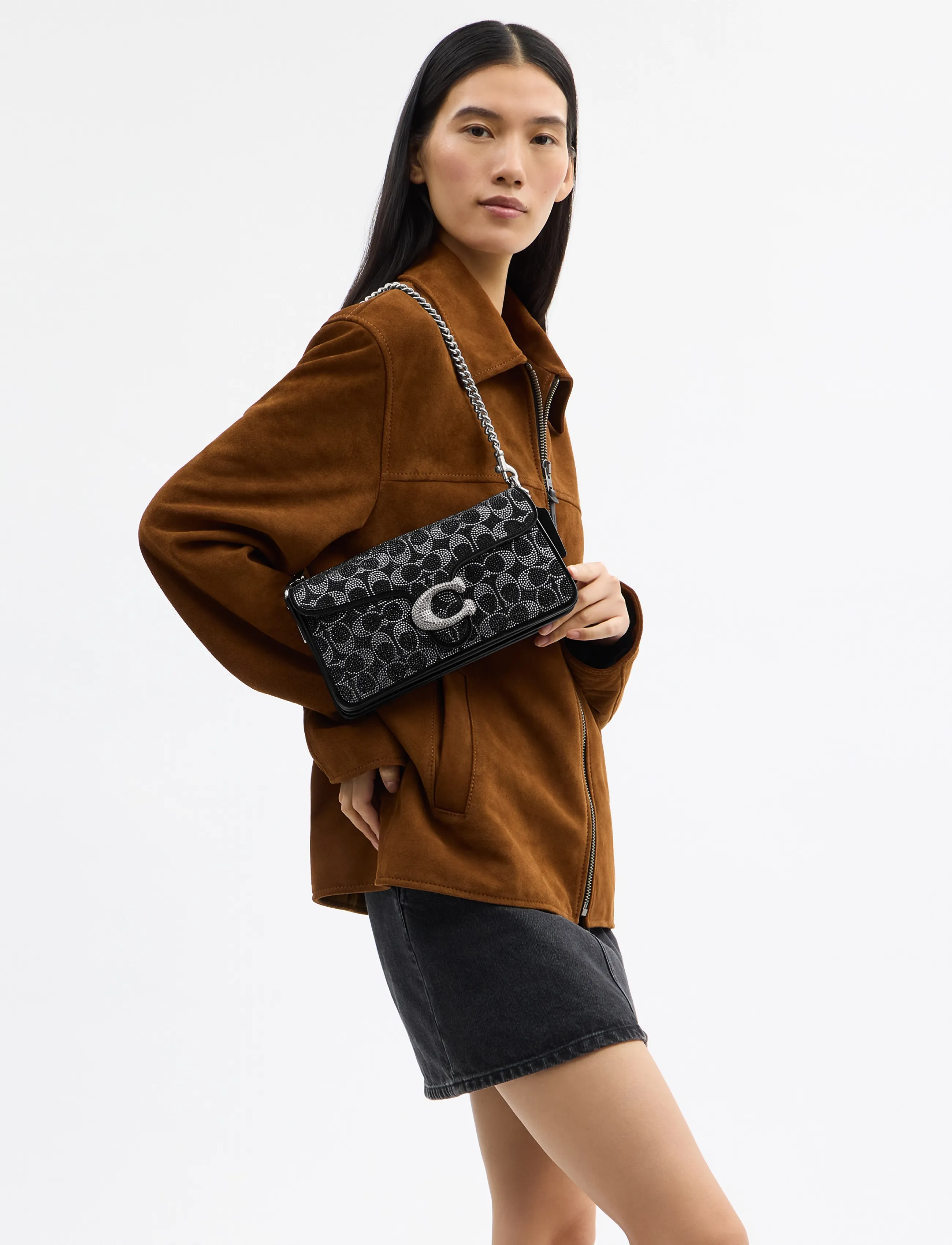 Coach - Tabby Shoulder Bag 26 With Signature Beading - Õlakotid - black - 4