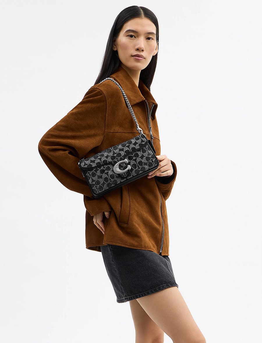 Coach - Tabby Shoulder Bag 26 With Signature Beading - Õlakotid - black - 4