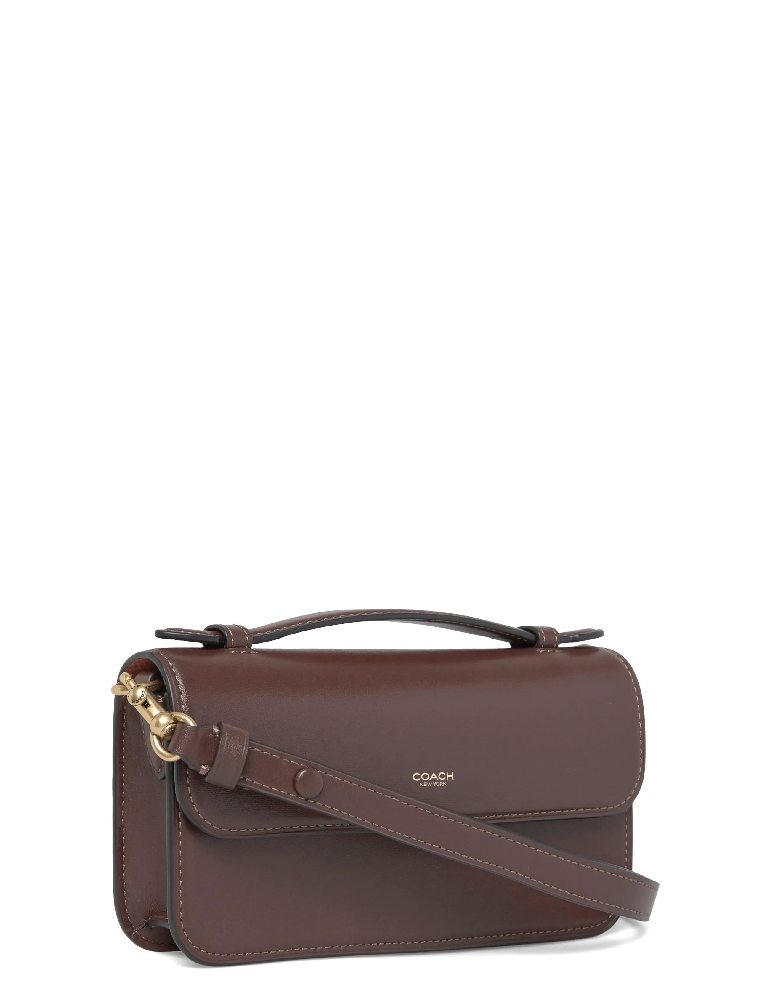 Coach - Refined Calf Leather New York Elora Top Handle Crossbody Bag - everyday style - b4/maple - 2
