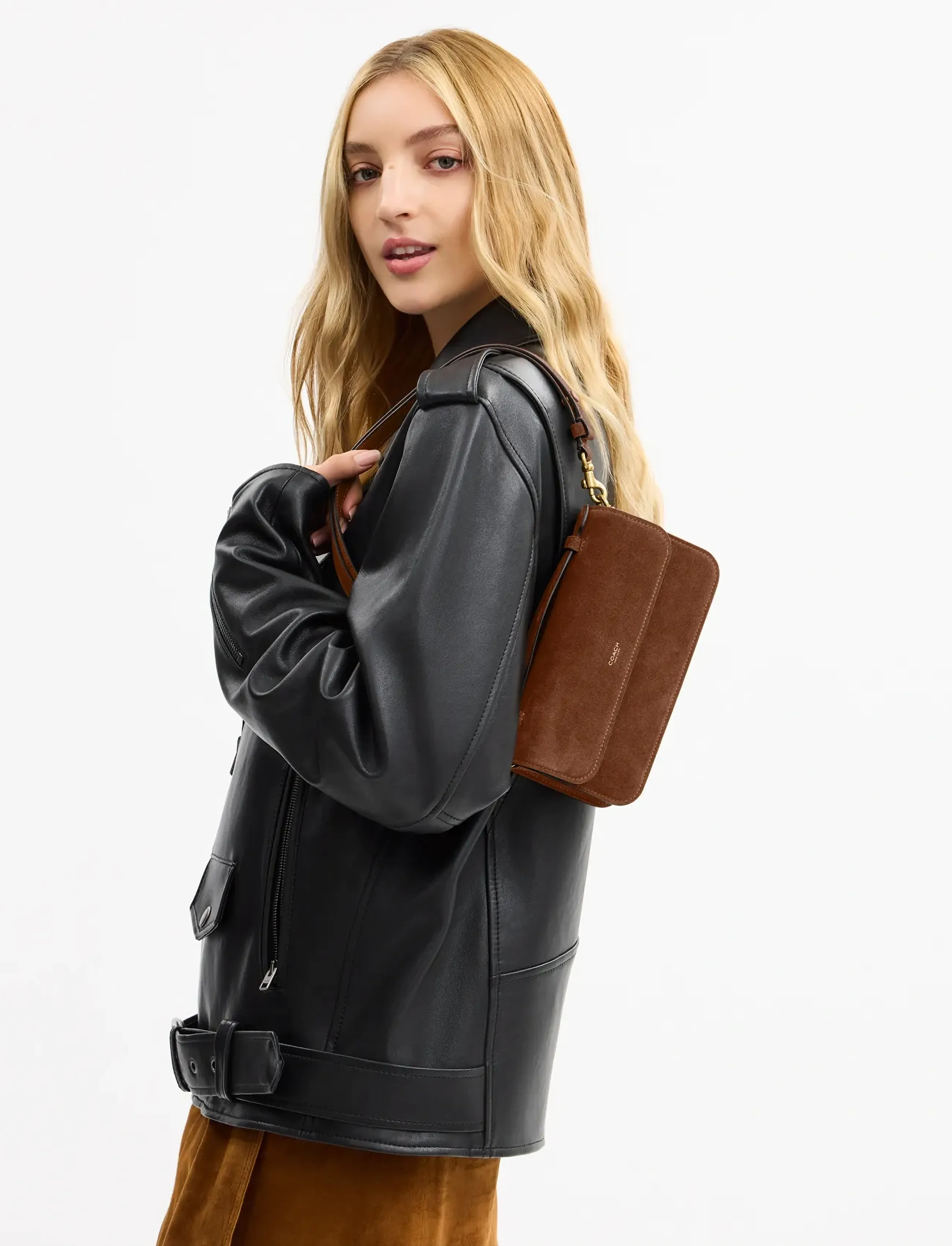 Coach - ELORA TOP HANDLE CROSSBODY BAG - b4/warm brown - 4