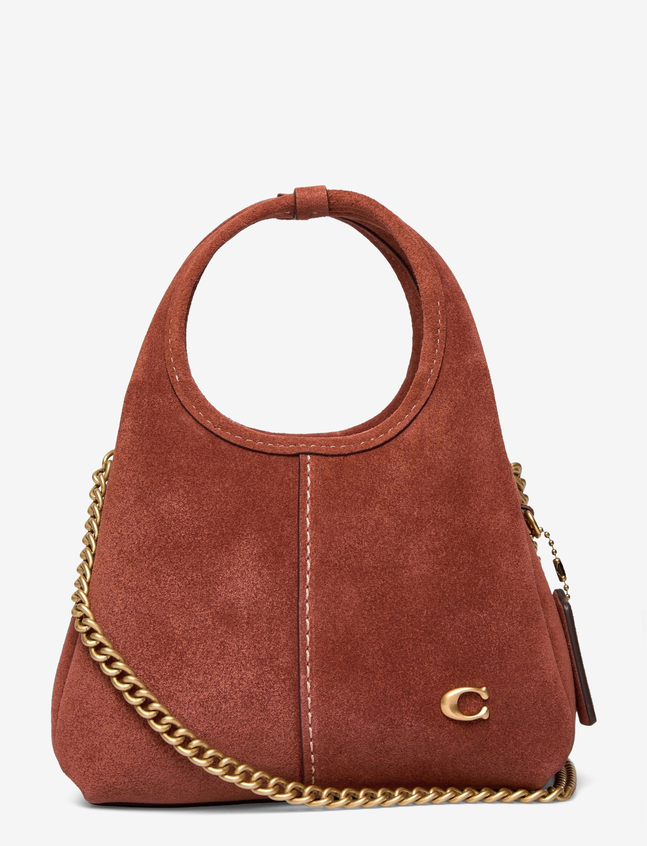 Coach - SUEDE LANA SHOULDER BAG 19 - henkeltaschen - b4/clay - 0