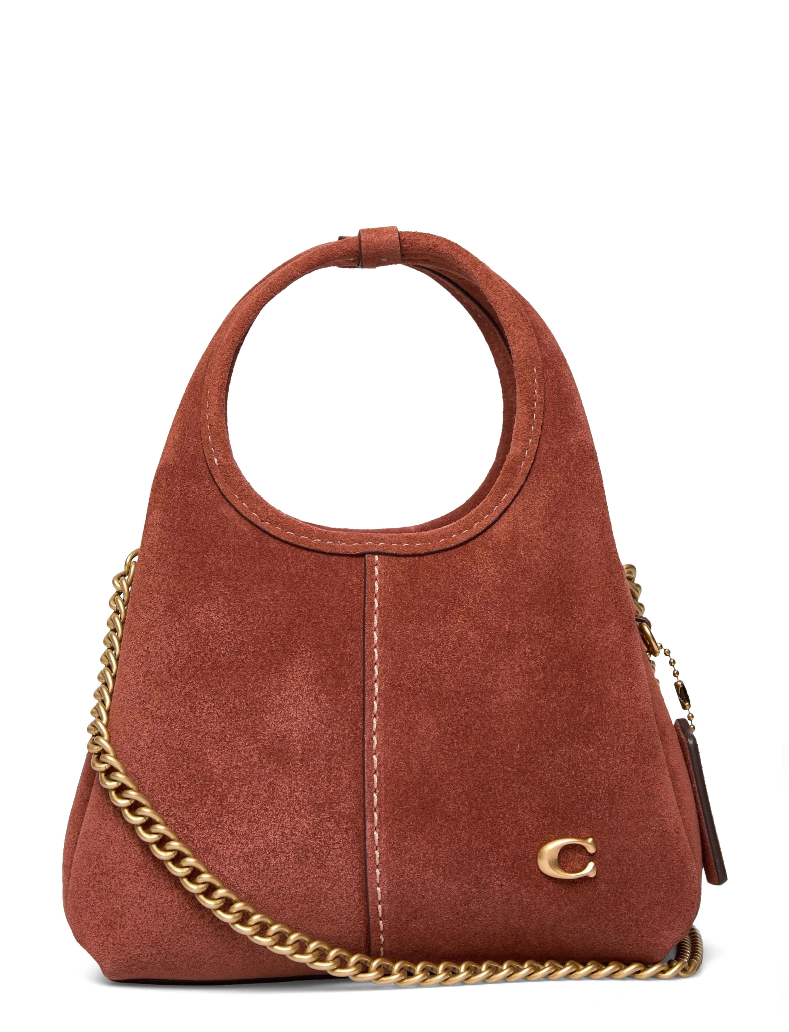 Coach SUEDE LANA SHOULDER BAG 19 - Handväskor - B4/CLAY / brown