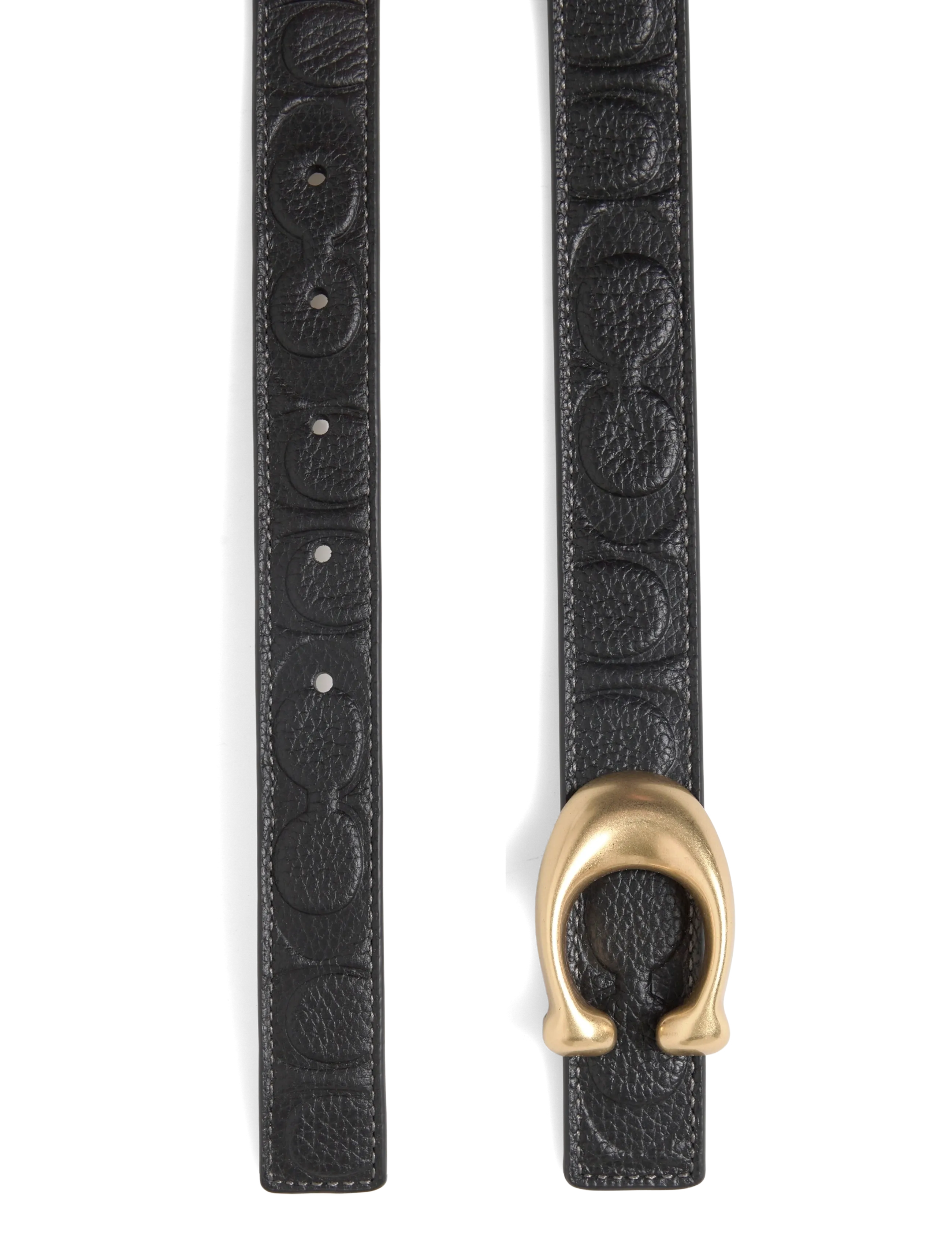 Coach - 25mm Sculpted C Embossed Belt - läderskärp - b4/black - 1