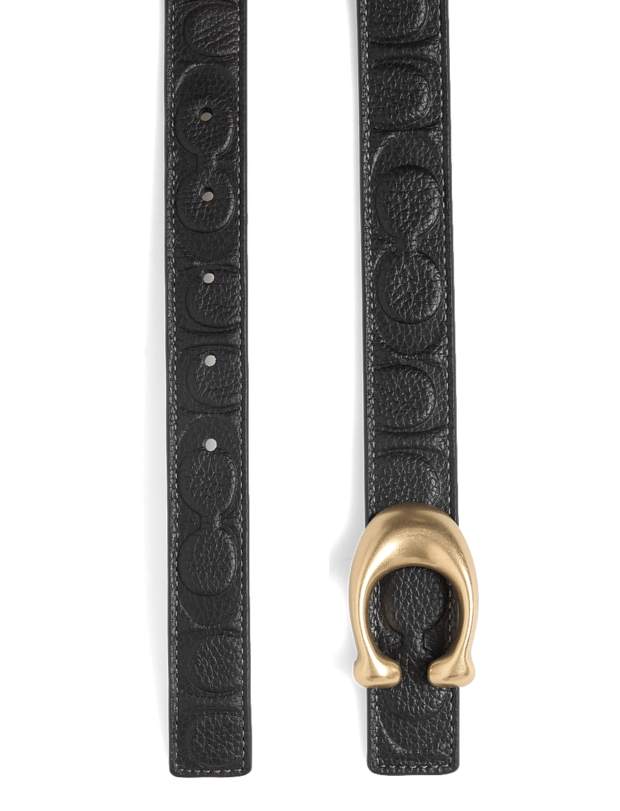 Coach - 25mm Sculpted C Embossed Belt - nahkrihmad - b4/black - 1