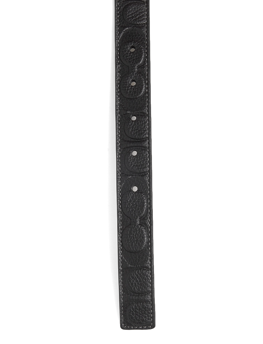 Coach - 25mm Sculpted C Embossed Belt - nahkrihmad - b4/black - 2